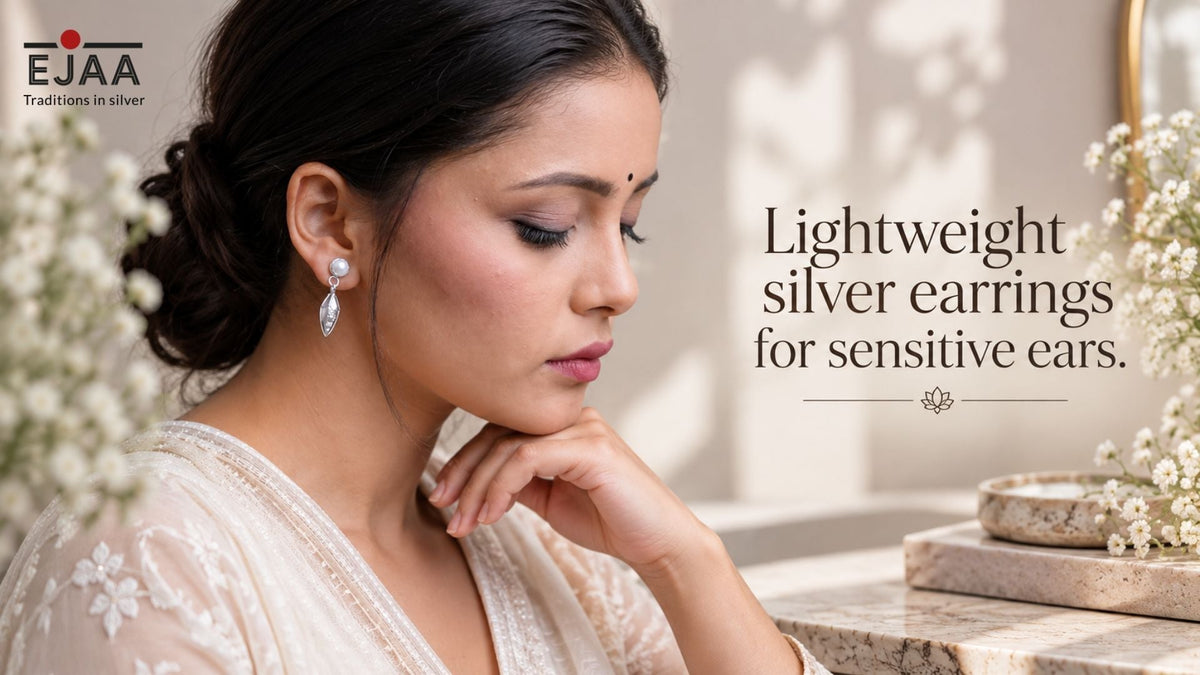 lightweight silver earrings for sensitive ears