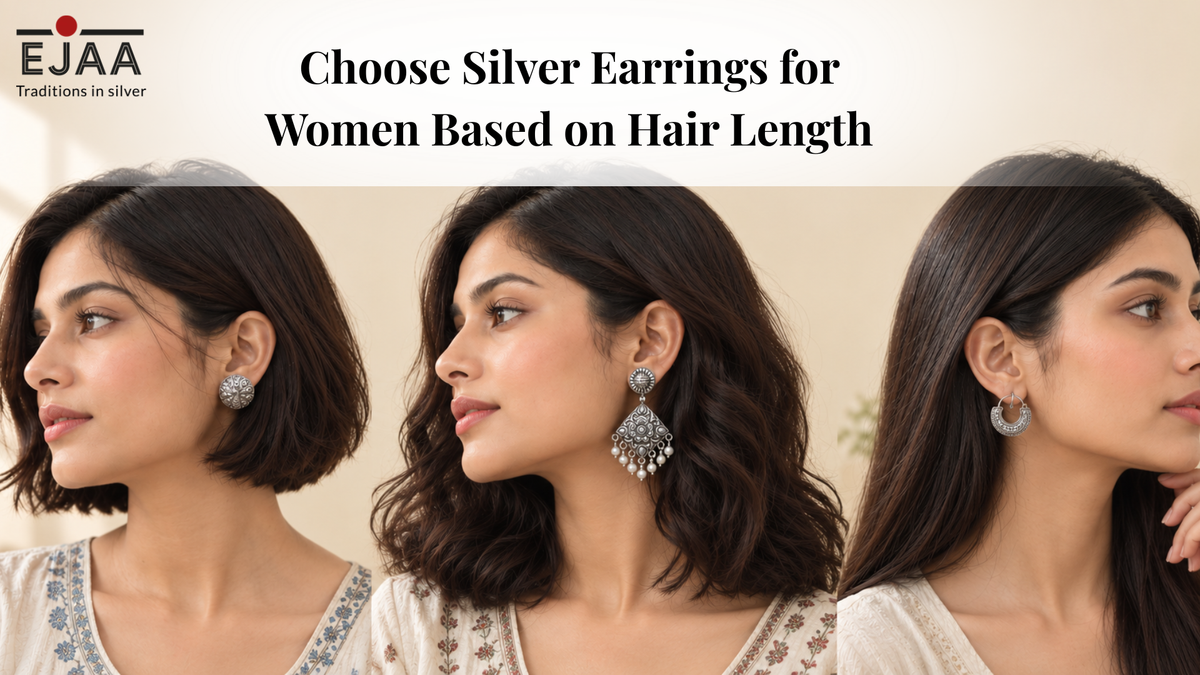 Choose Silver Earrings for Women Based on Hair Length