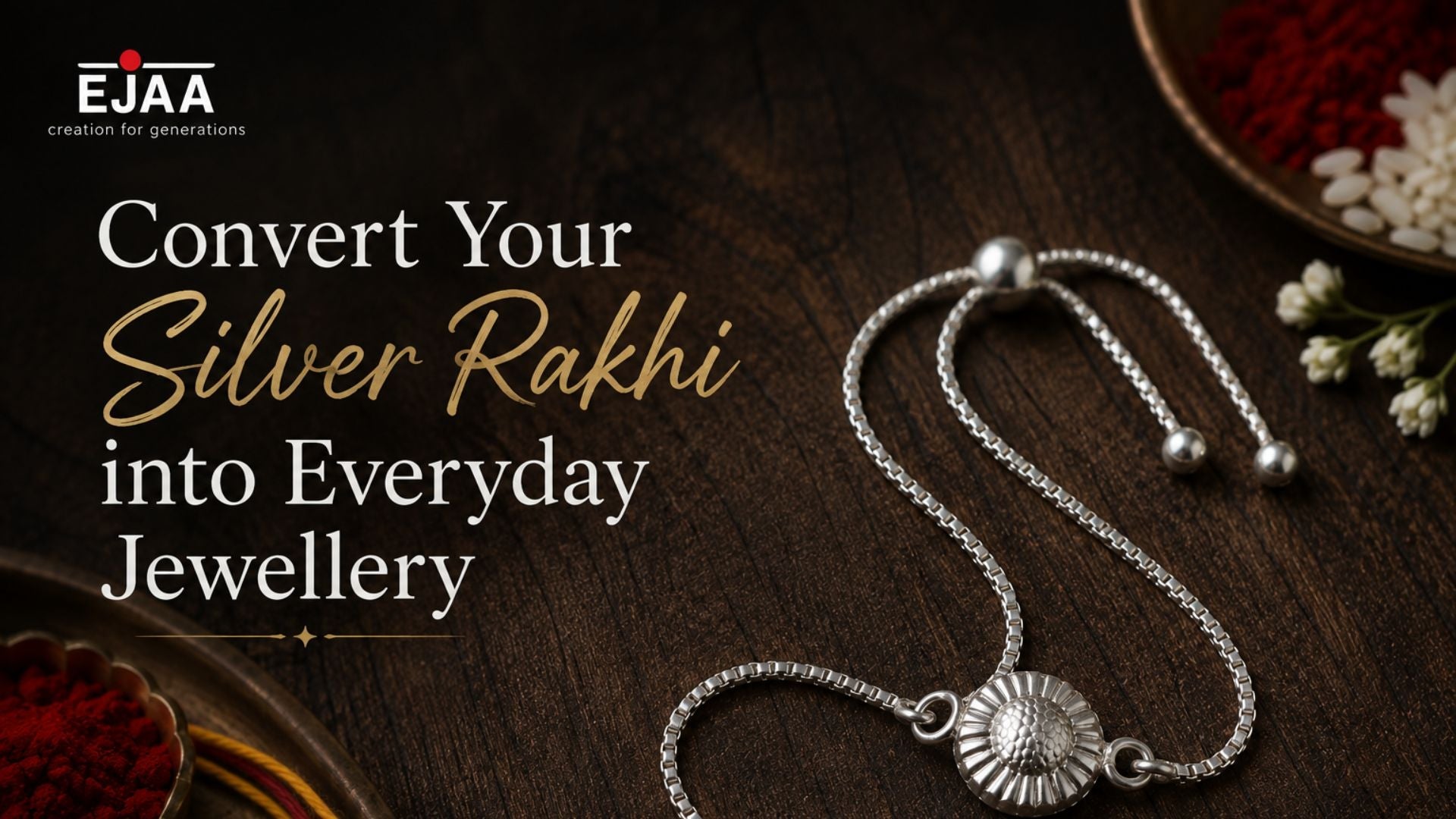 silver rakhi