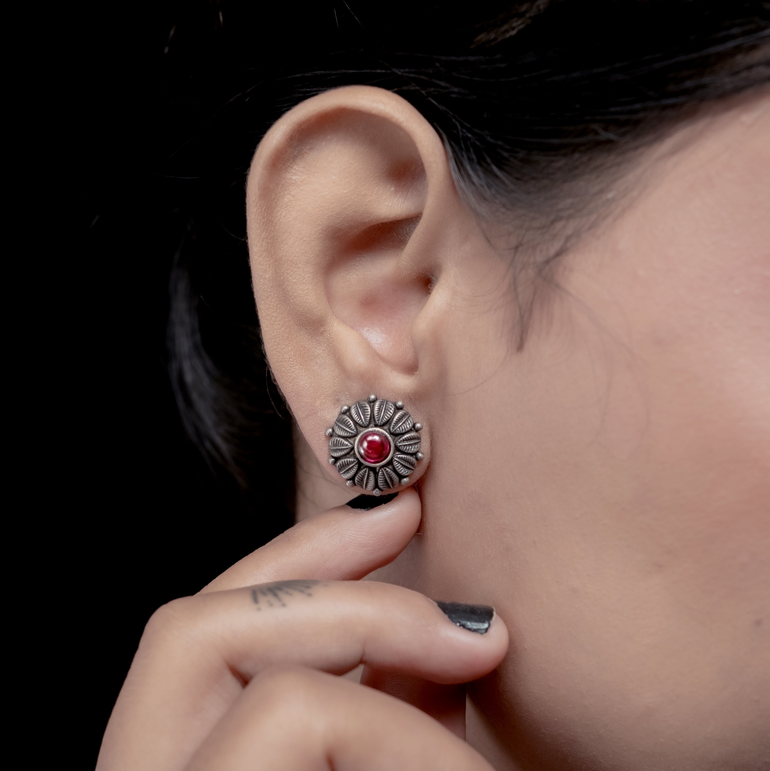 Phooli Silver Studs