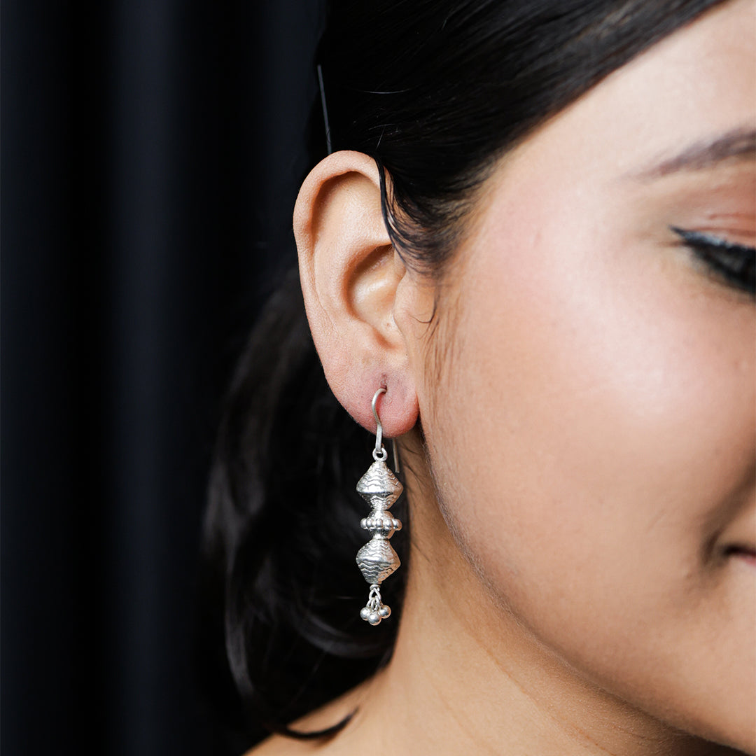 Silver Dhanri Earrings