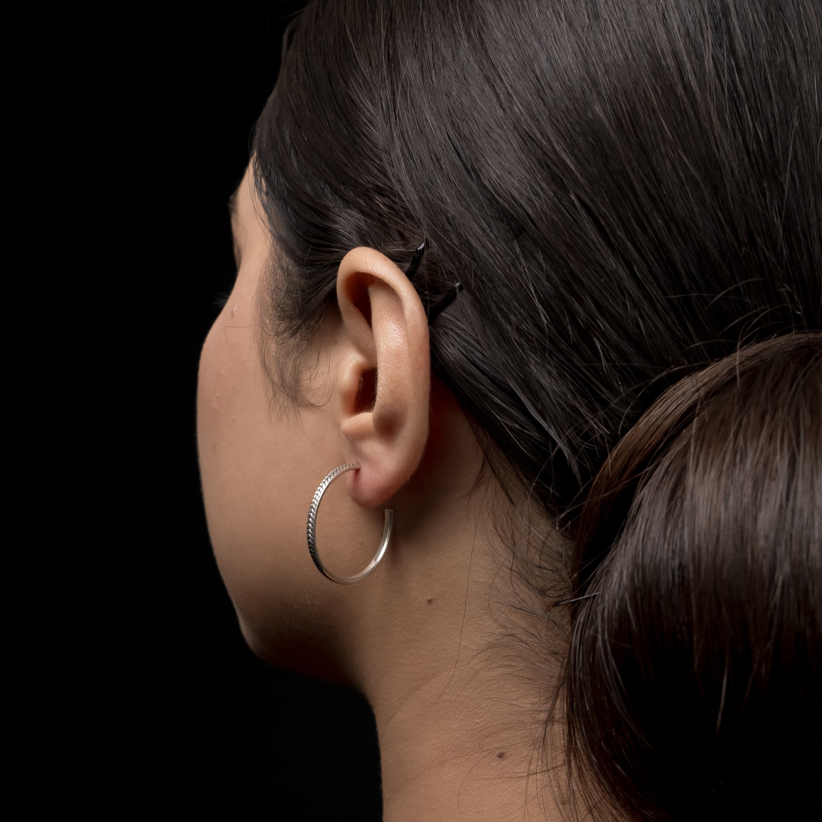 DARMA Silver Hoops