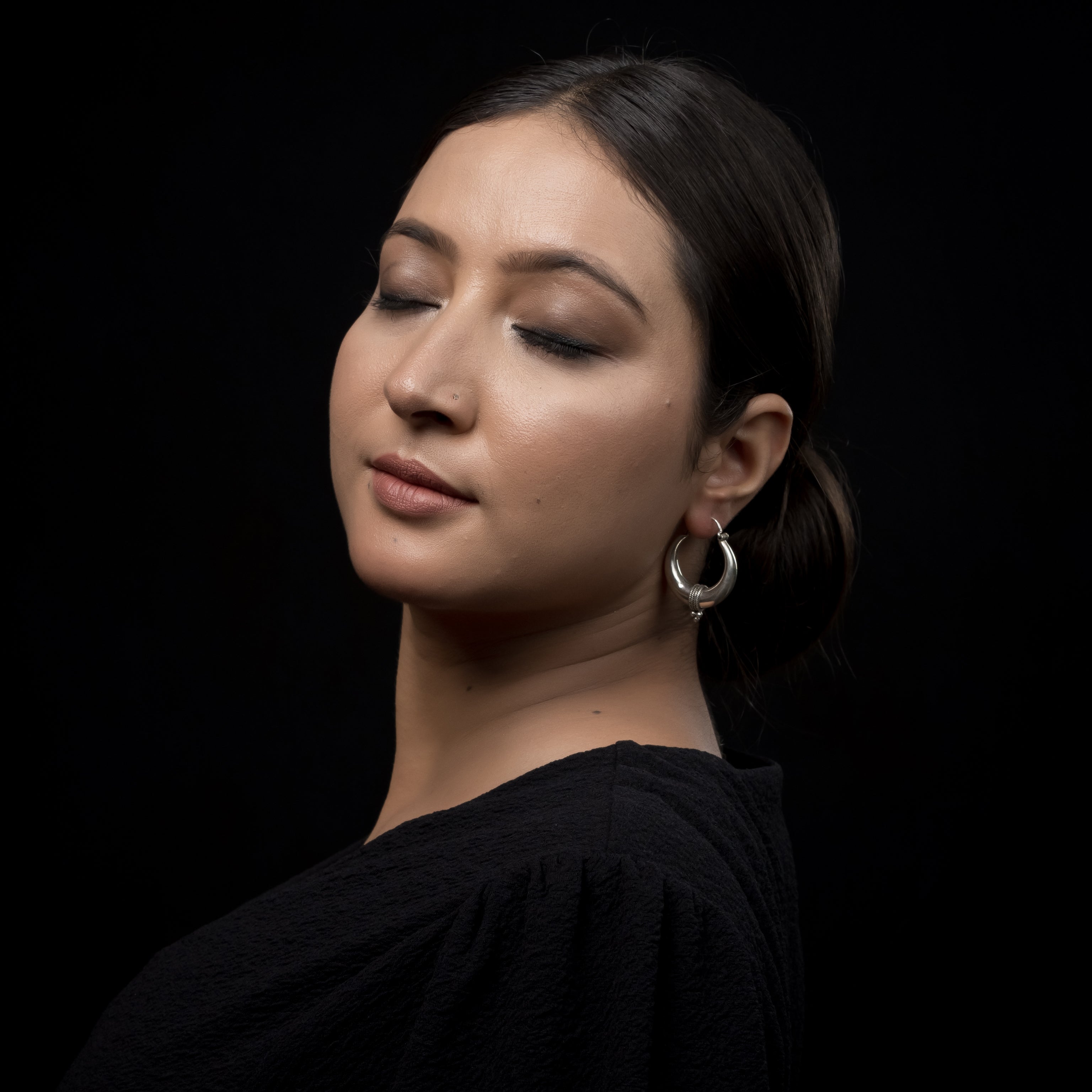 MAITO Silver Hoops