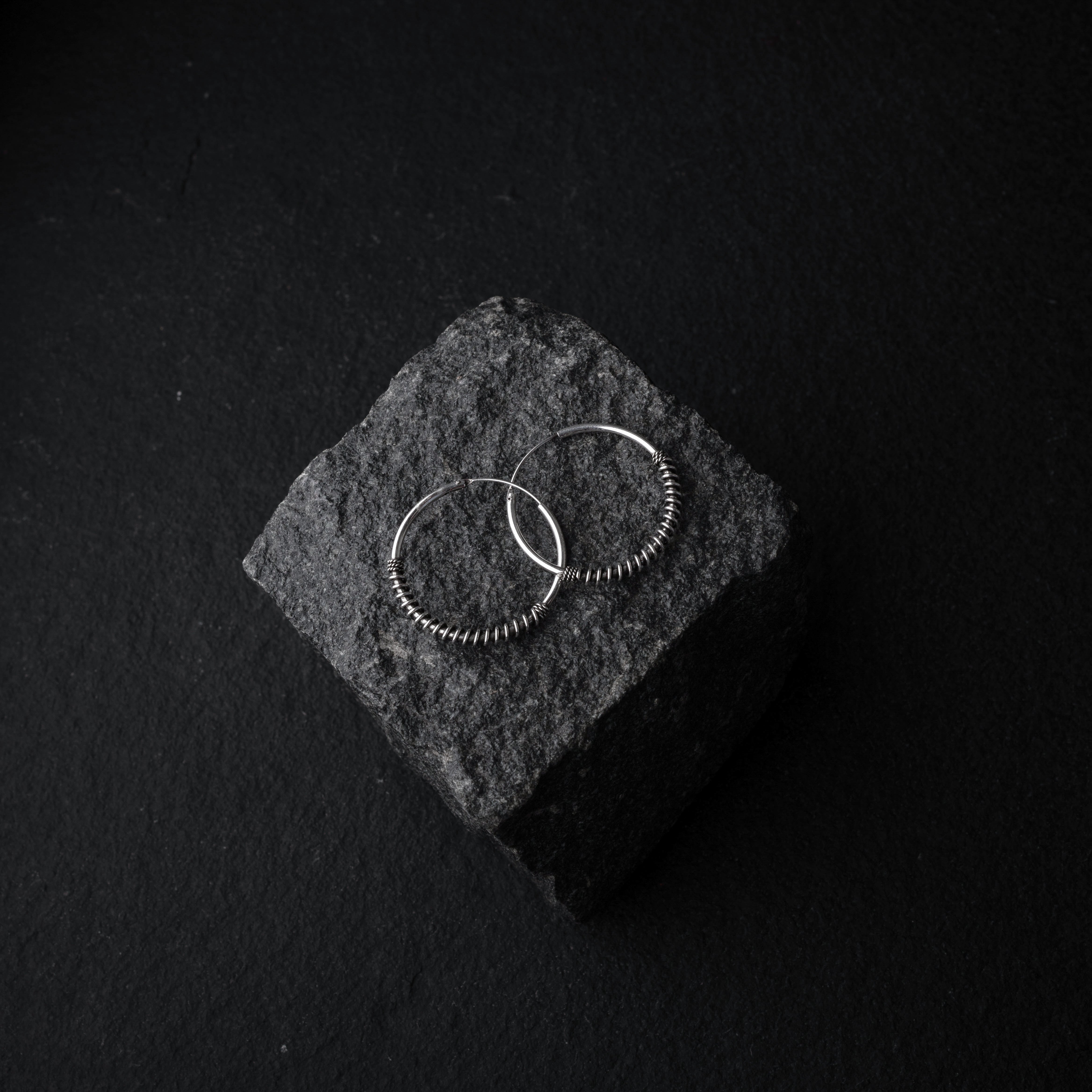 FIRDI Silver Hoops