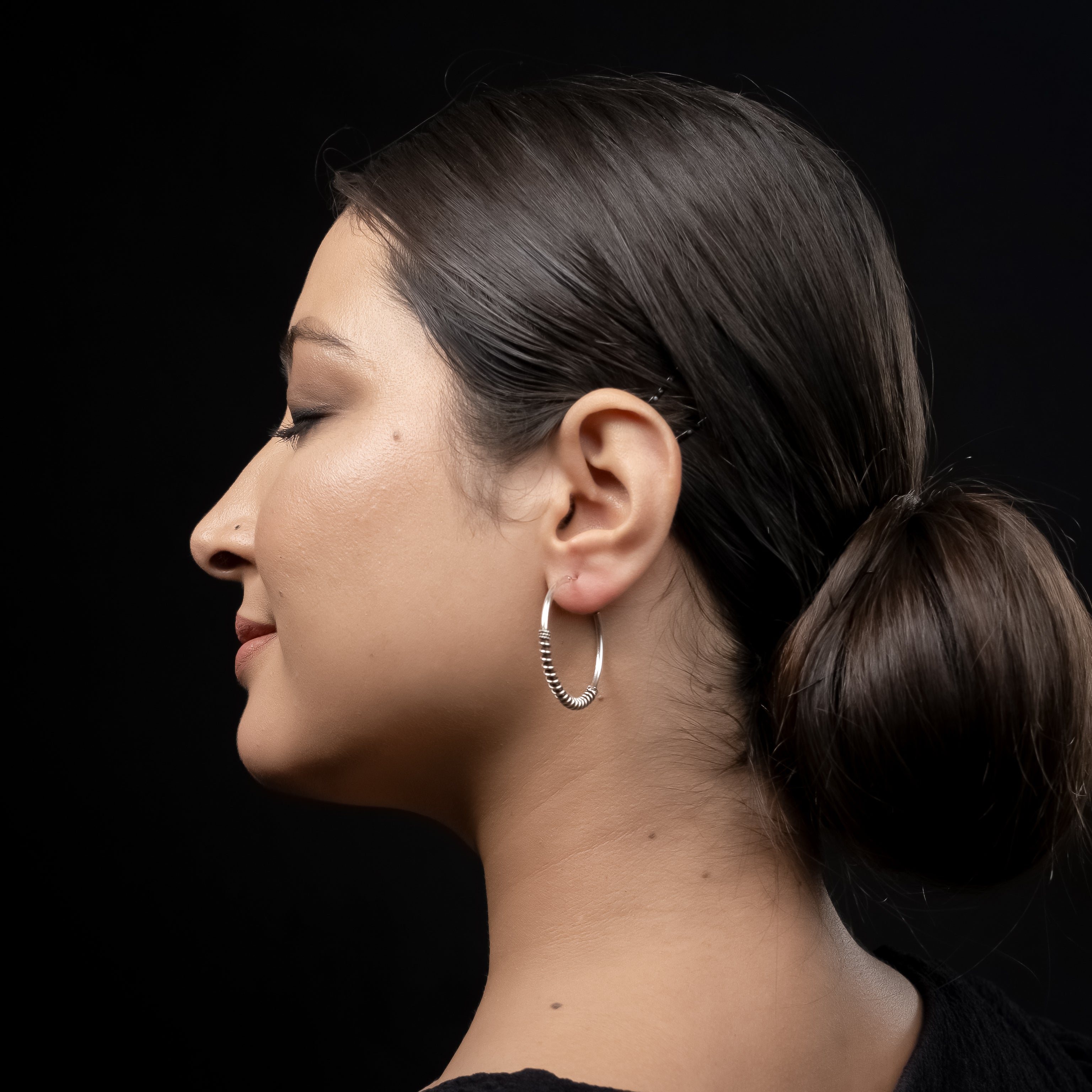 FIRDI Silver Hoops