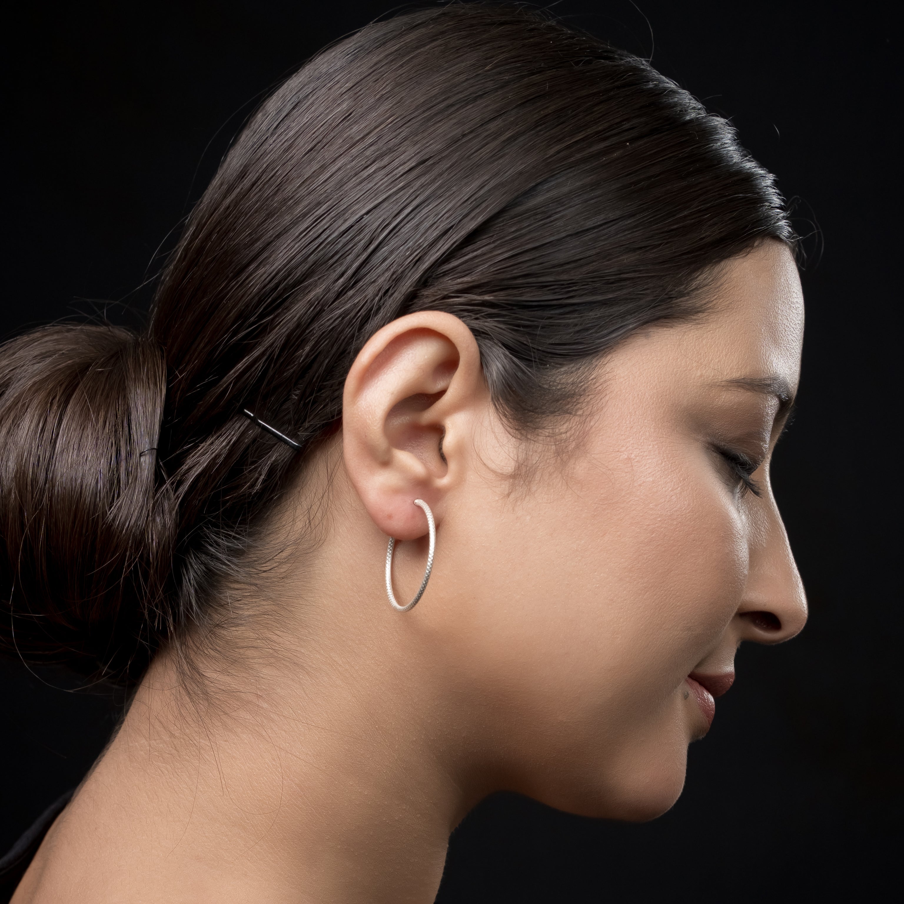 LAR Silver Hoops