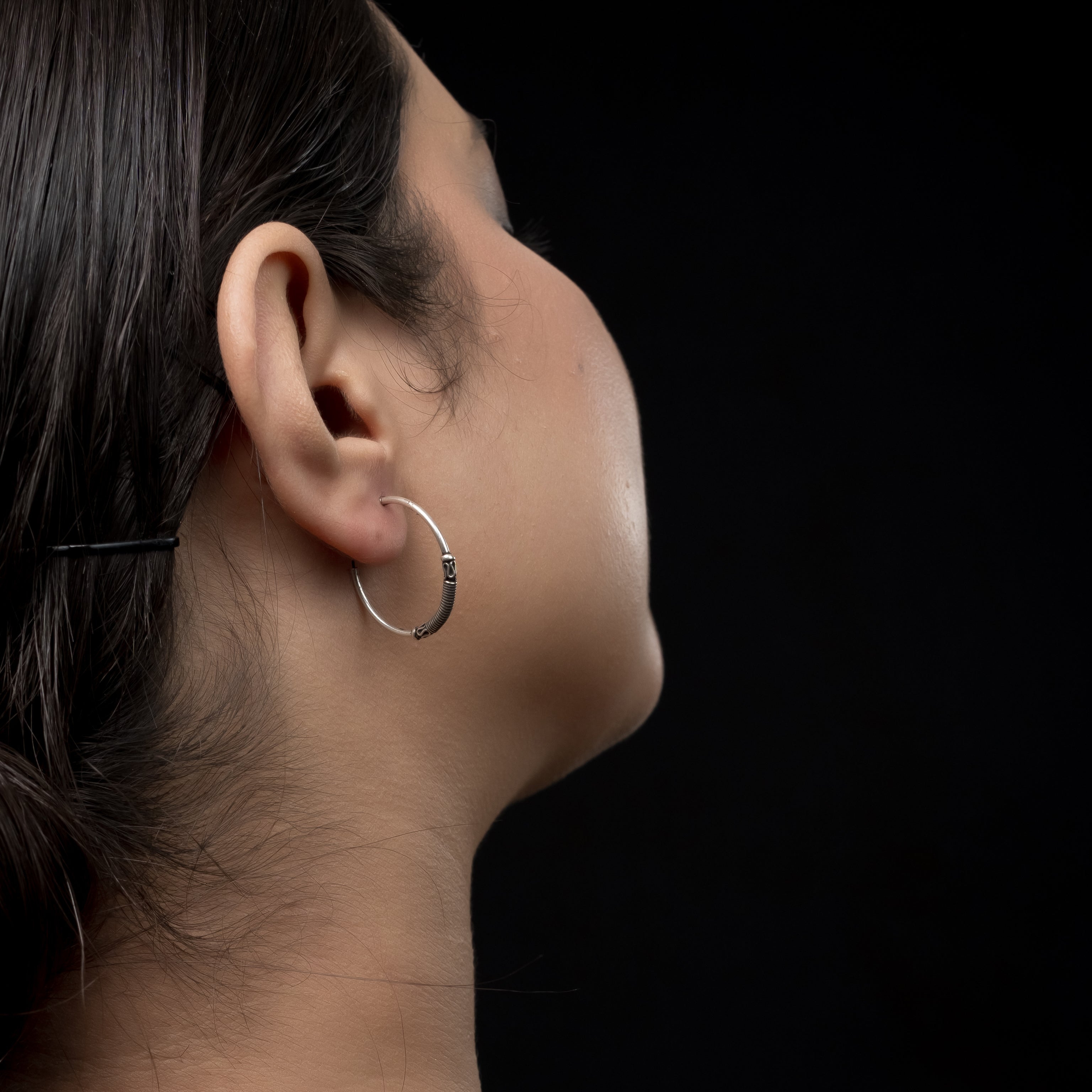 DHUNNI Silver Hoops