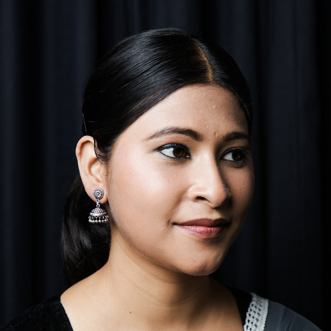 Silver Ghoomri Jhumki