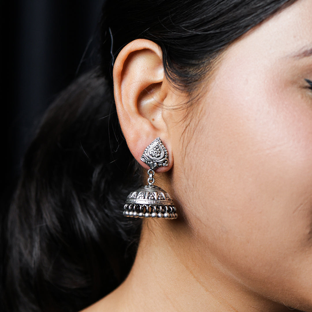 Silver Kandali Jhumki
