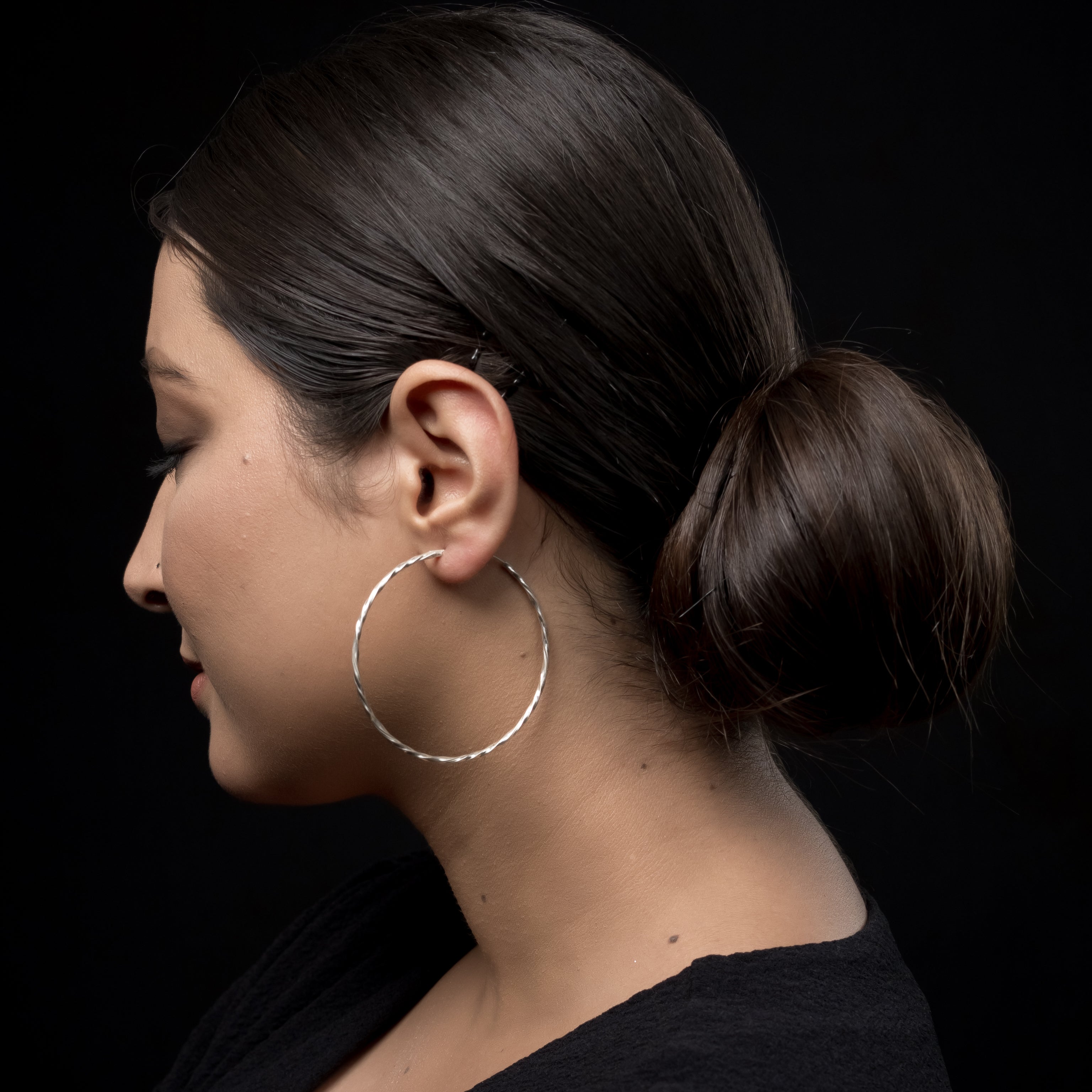 TARANG Silver Hoops