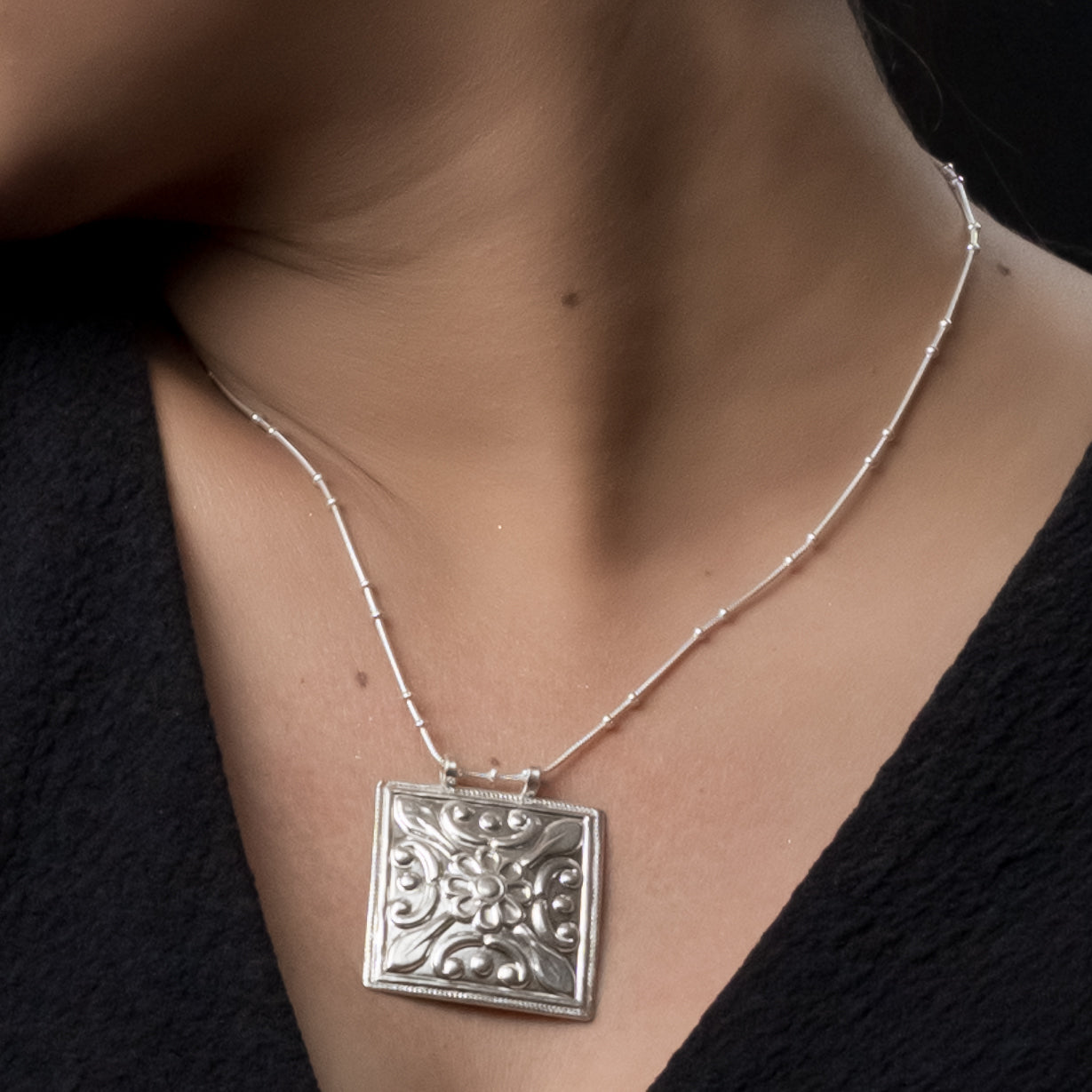 Gulpatra Silver Chain Pendant