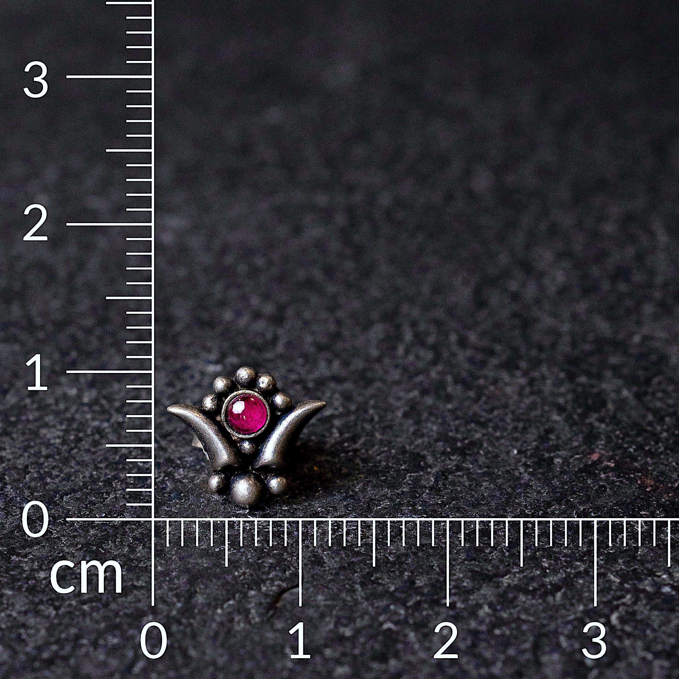 Silver Phoolkali Studs