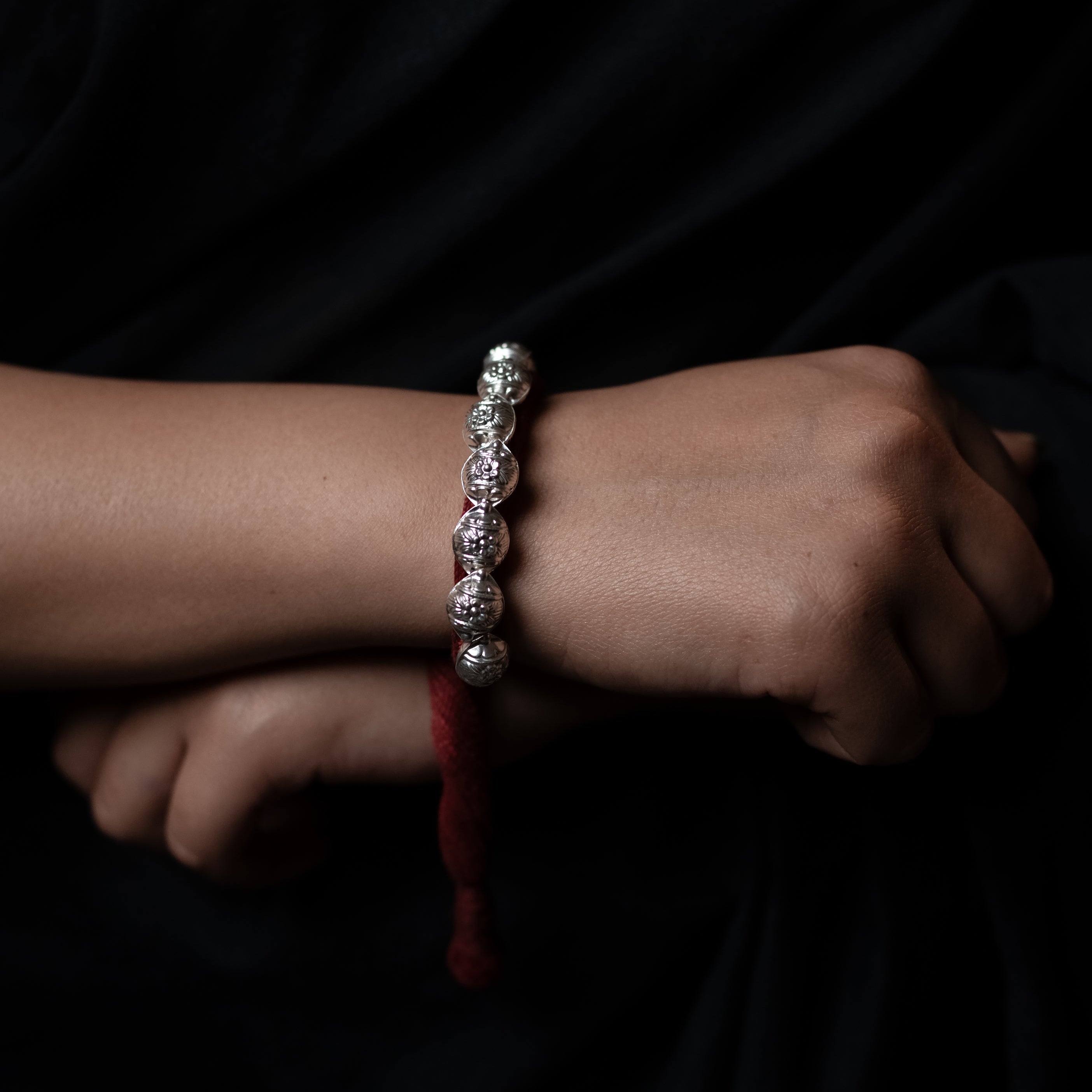 Navphool Pahuchi Silver Bracelet (single)