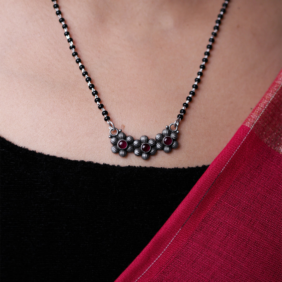 Phoolika Silver Mangalsutra