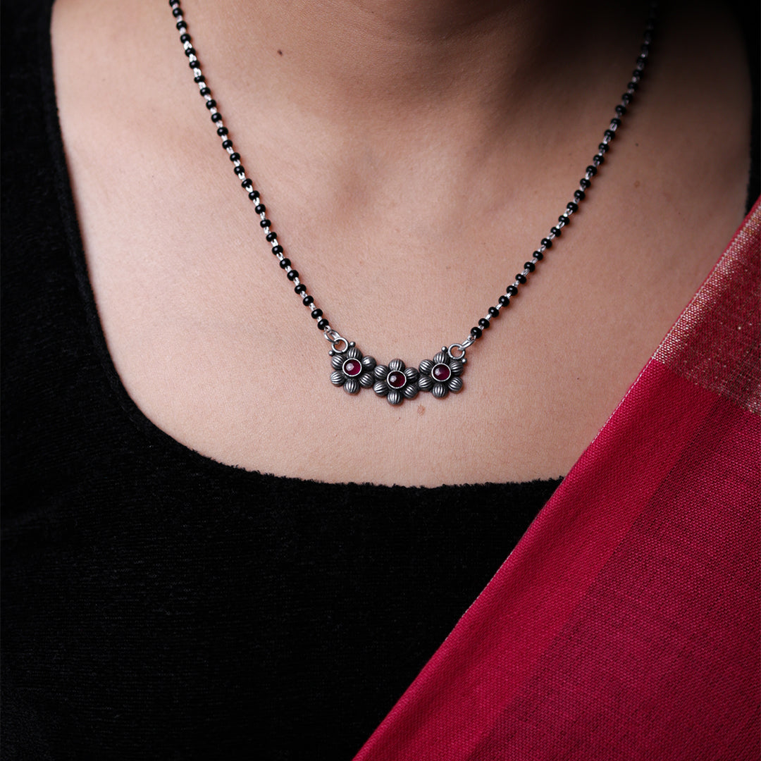 Phoolika Silver Mangalsutra