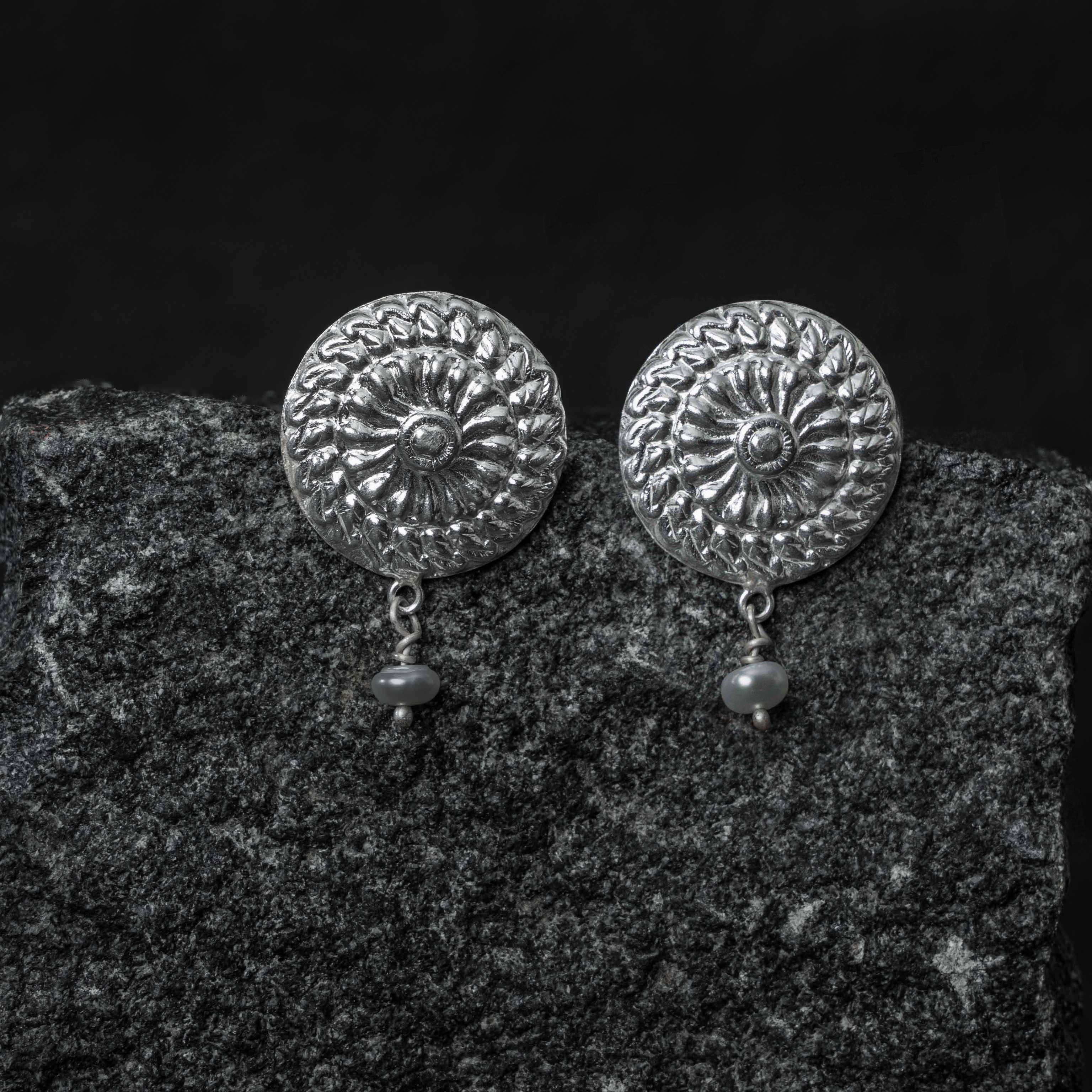 Chakra Silver Pearl Drops
