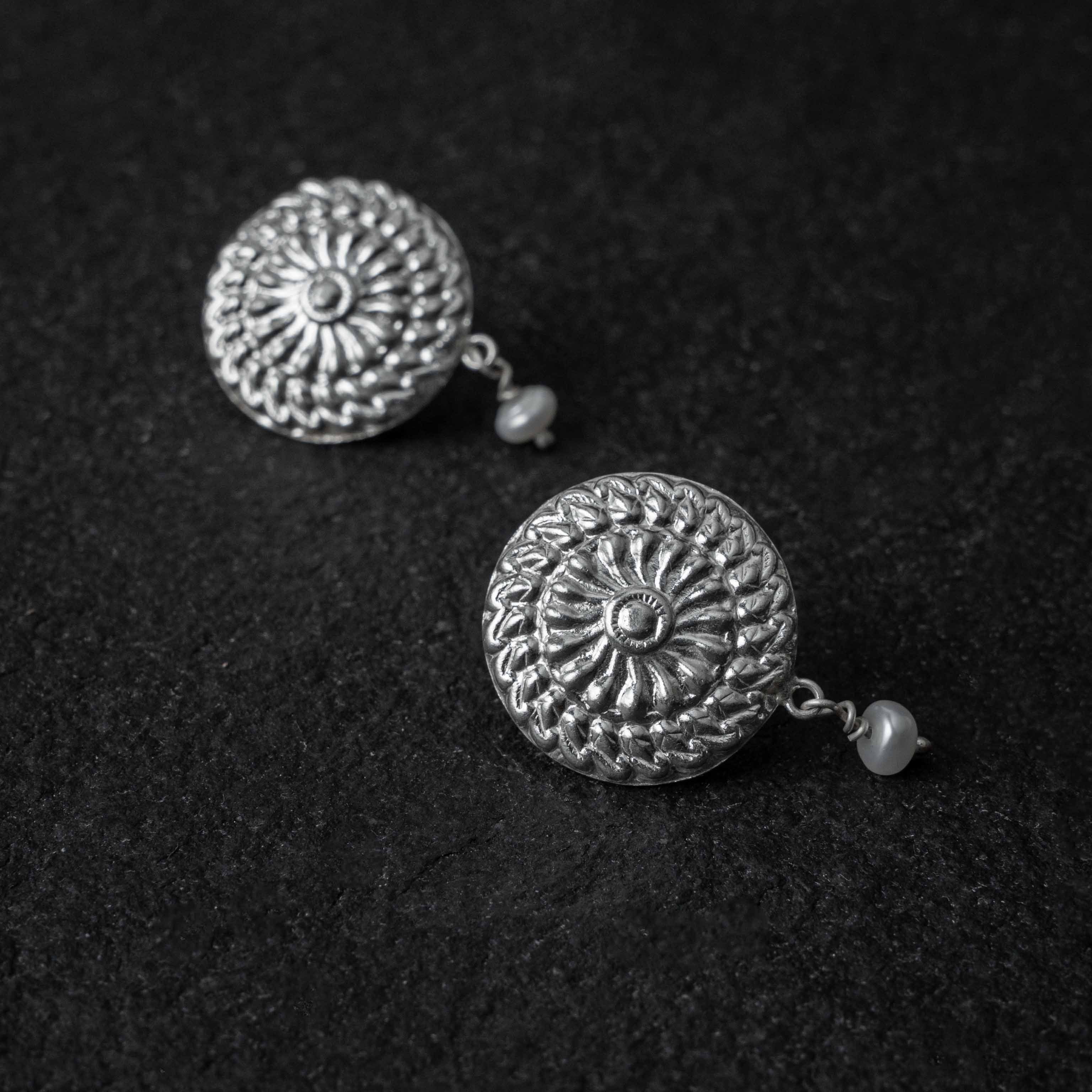 Chakra Silver Pearl Drops