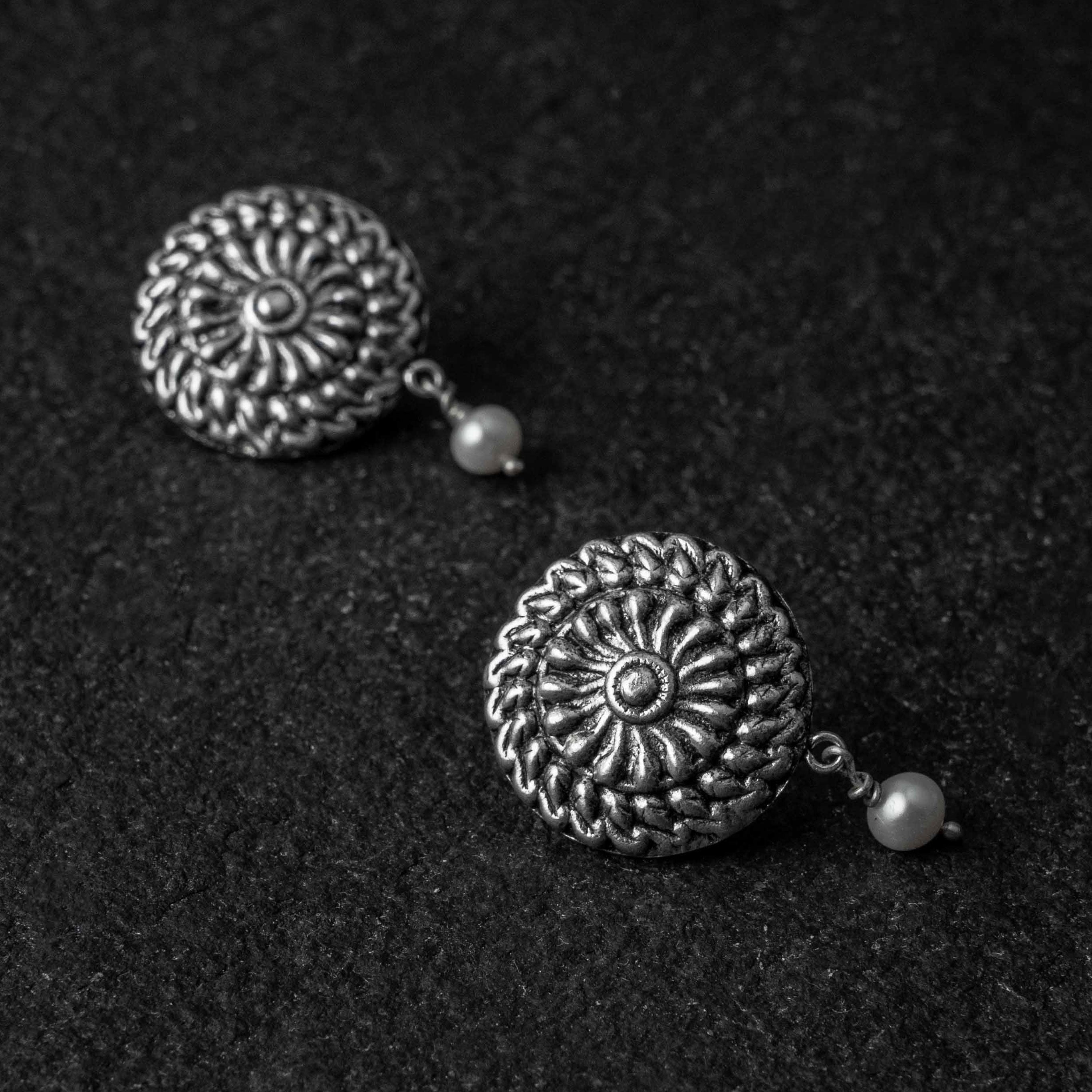 Chakra Silver Pearl Drops