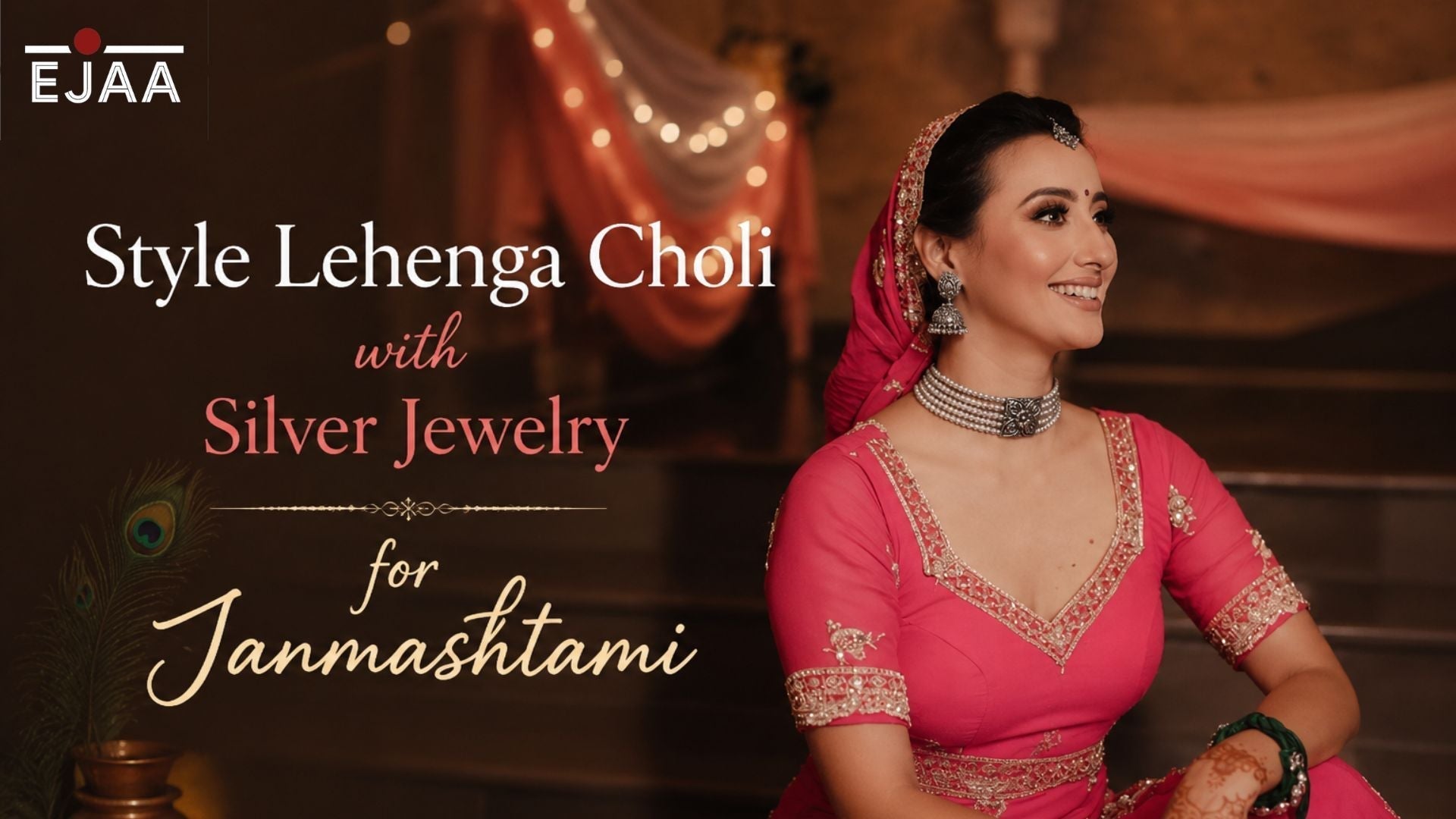 style lehenga choli for Janamashtmi