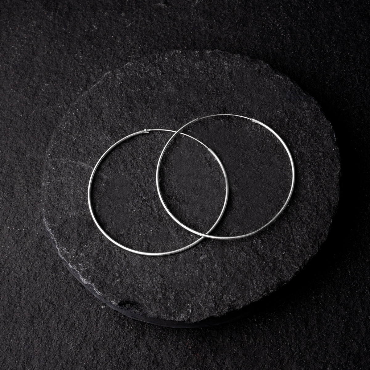 Thuli Silver Hoops Earrings | 92.5% Hallmark Silver - Ejaa