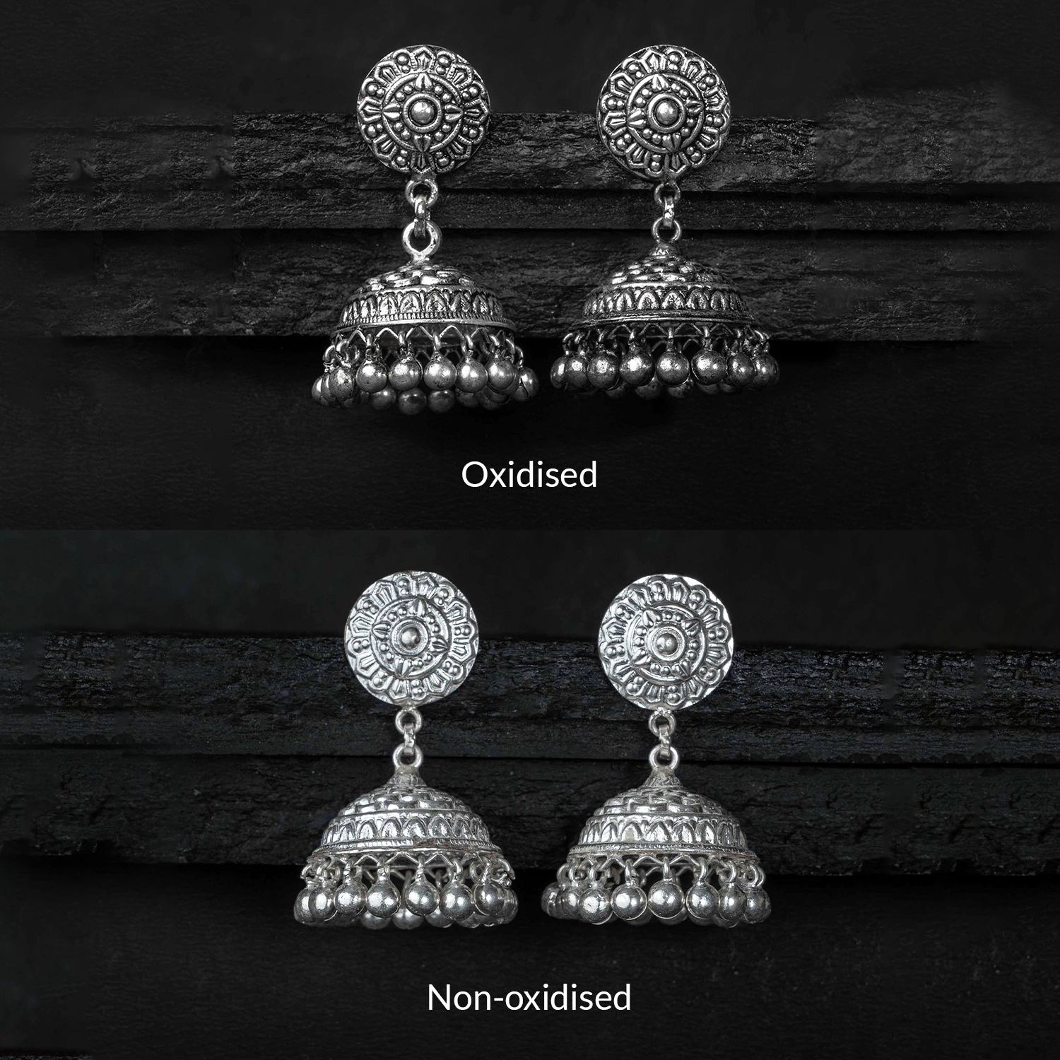 Kalee Silver Jhumki