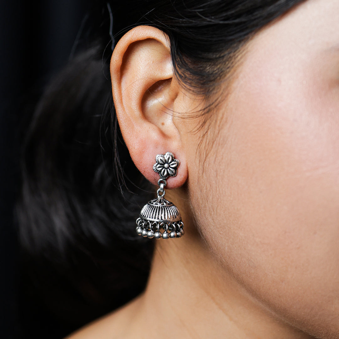 Silver Kumoli Jhumki