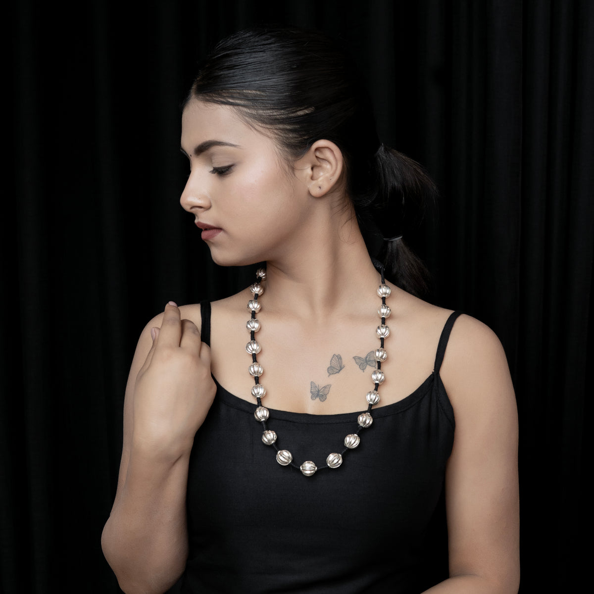 Kharbuja Pure Silver Matarmala | Pahadi Beads
