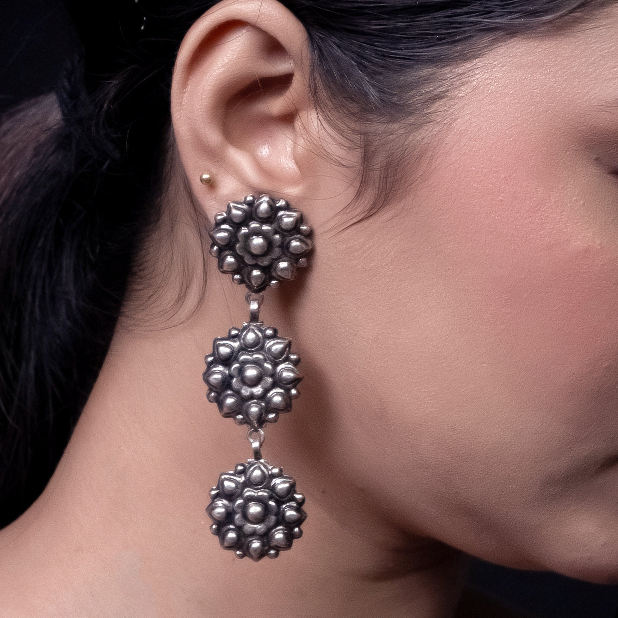 Chandak Pure Silver Danglers Earrings