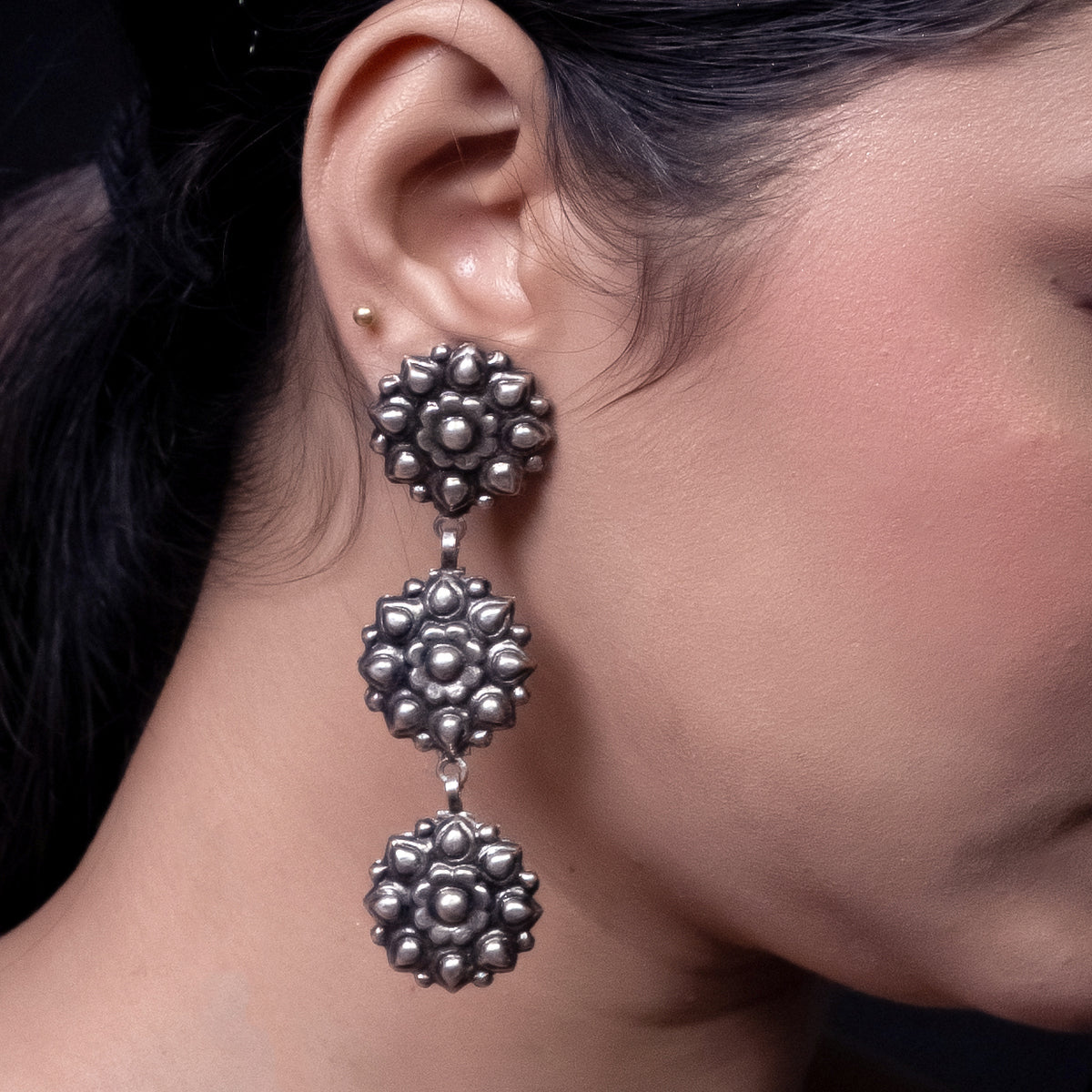 Buy Chandak Pure Silver Danglers Earrings Online | Ejaa