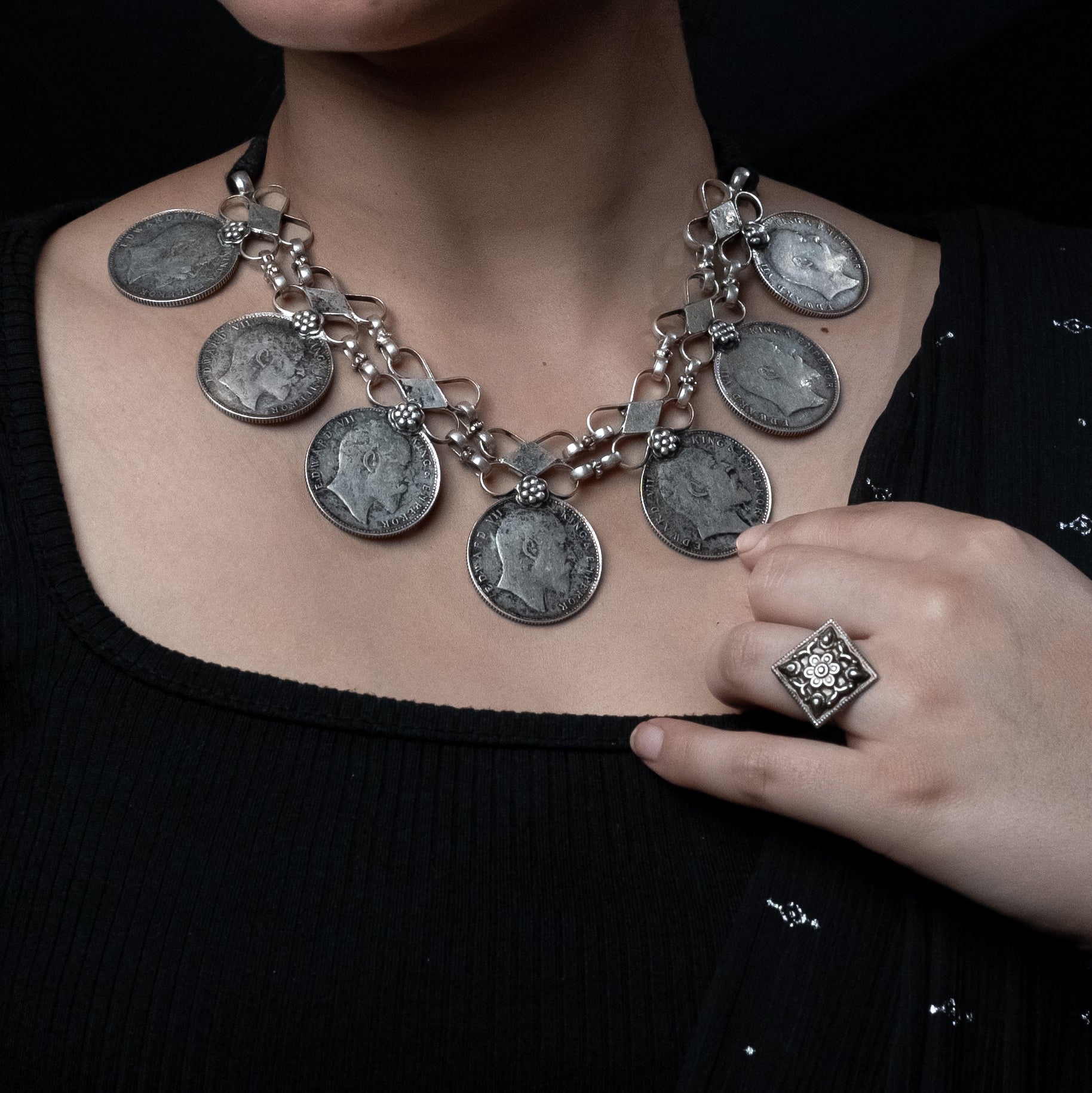 Silver Coin Jewellery - Sikka Haar