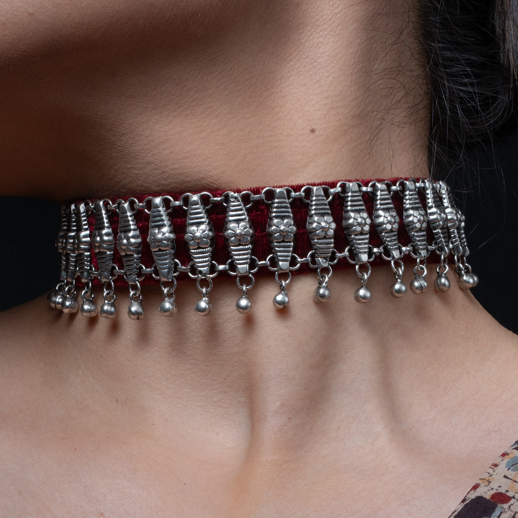 Kosi Guluband Silver Choker