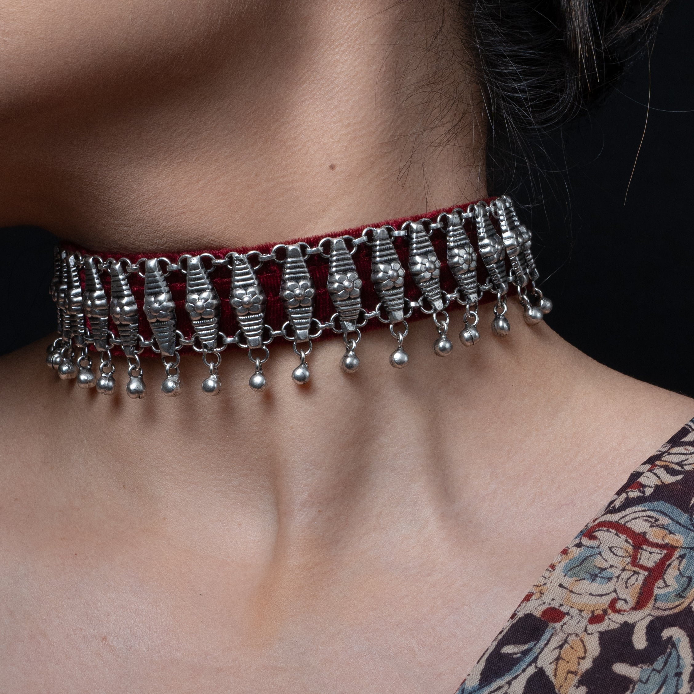 Kosi Guluband Silver Choker