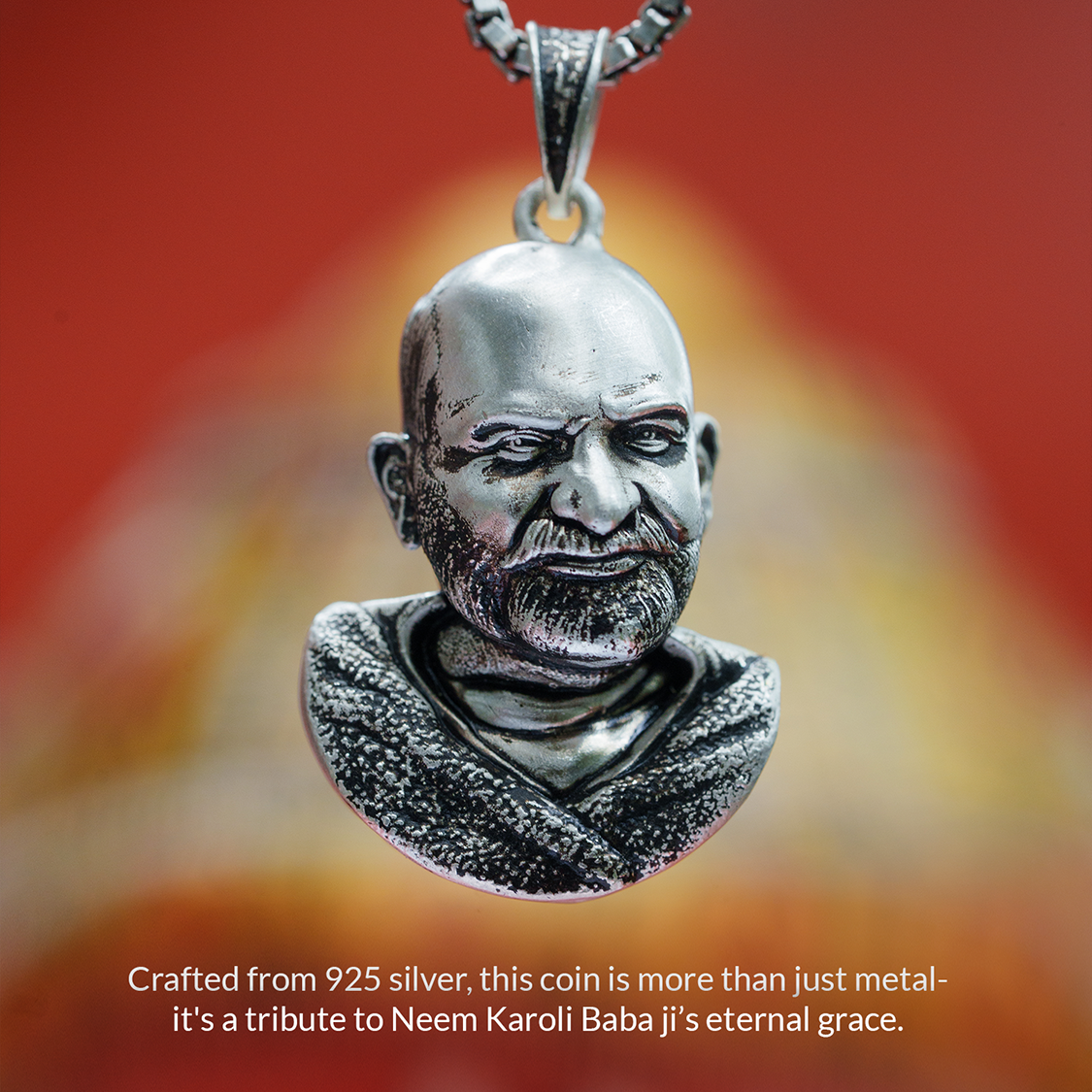 Neem Karoli Baba Silver Pendant | Special Edition Ejaa Jewel