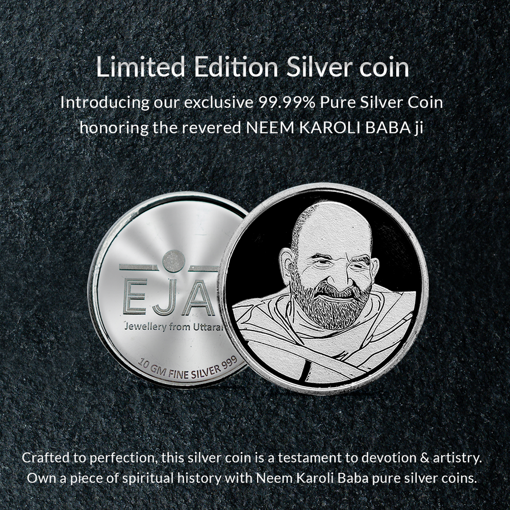 Buy Neem Karoli Baba Silver Coin – Divine Blessings | Ejaa