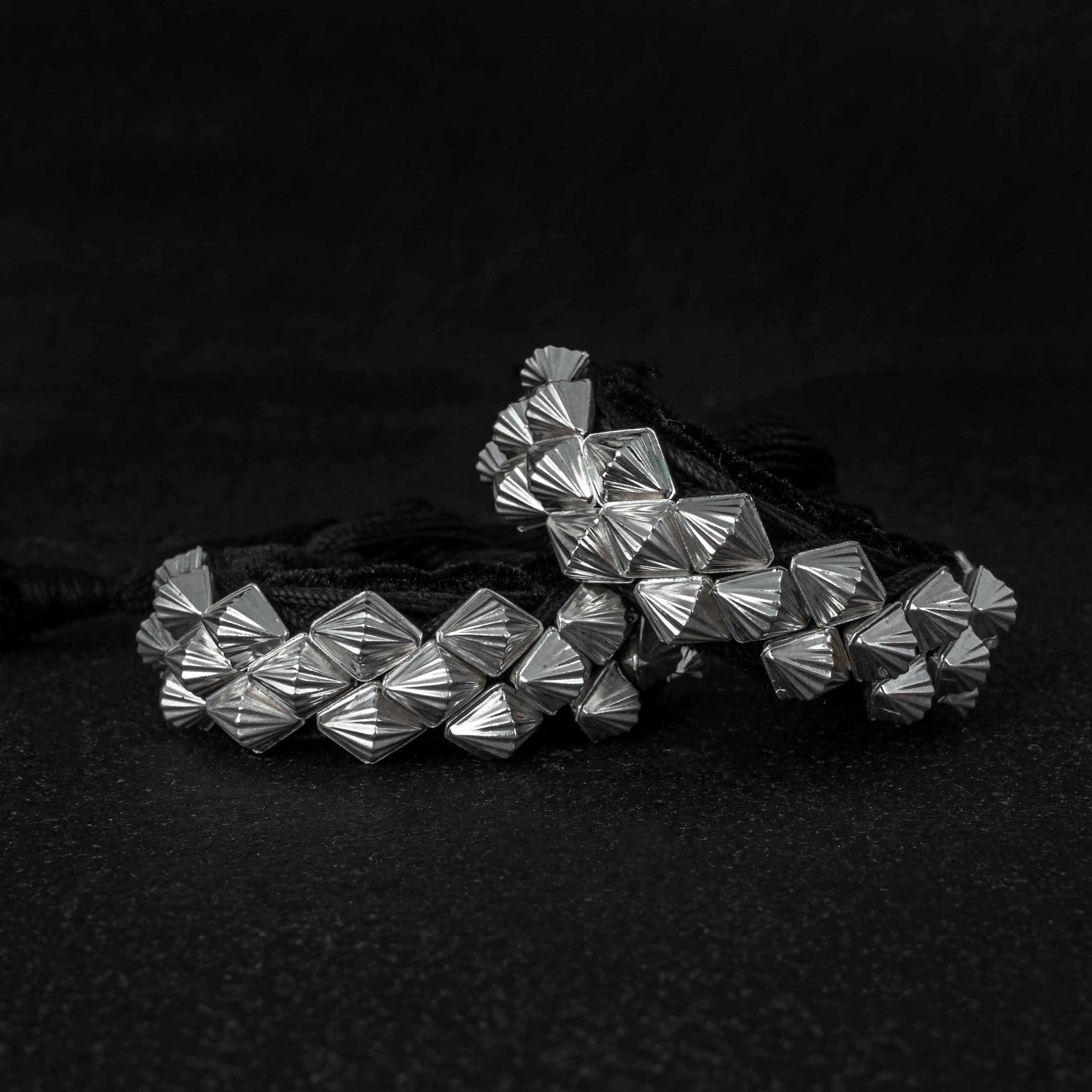 Dhari Pahuchi Silver Bracelet (pair)