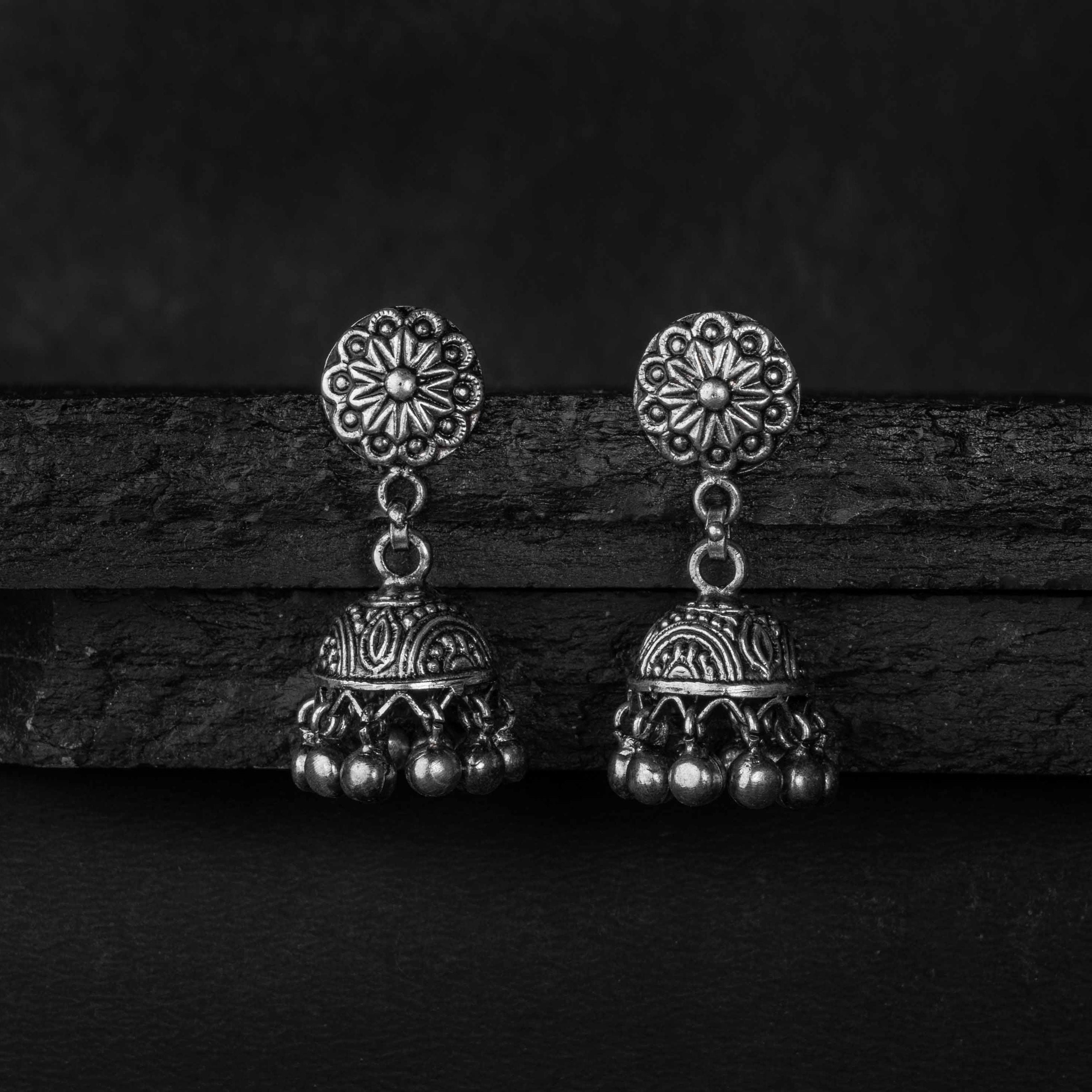 Tara Silver Jhumki Earring