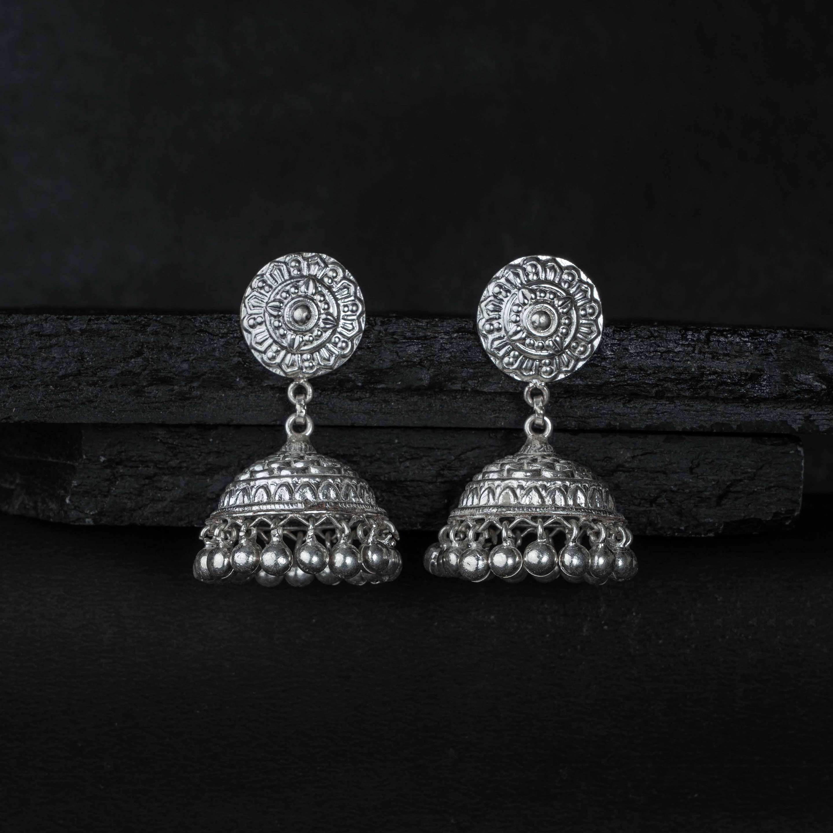 Kalee Silver Jhumki