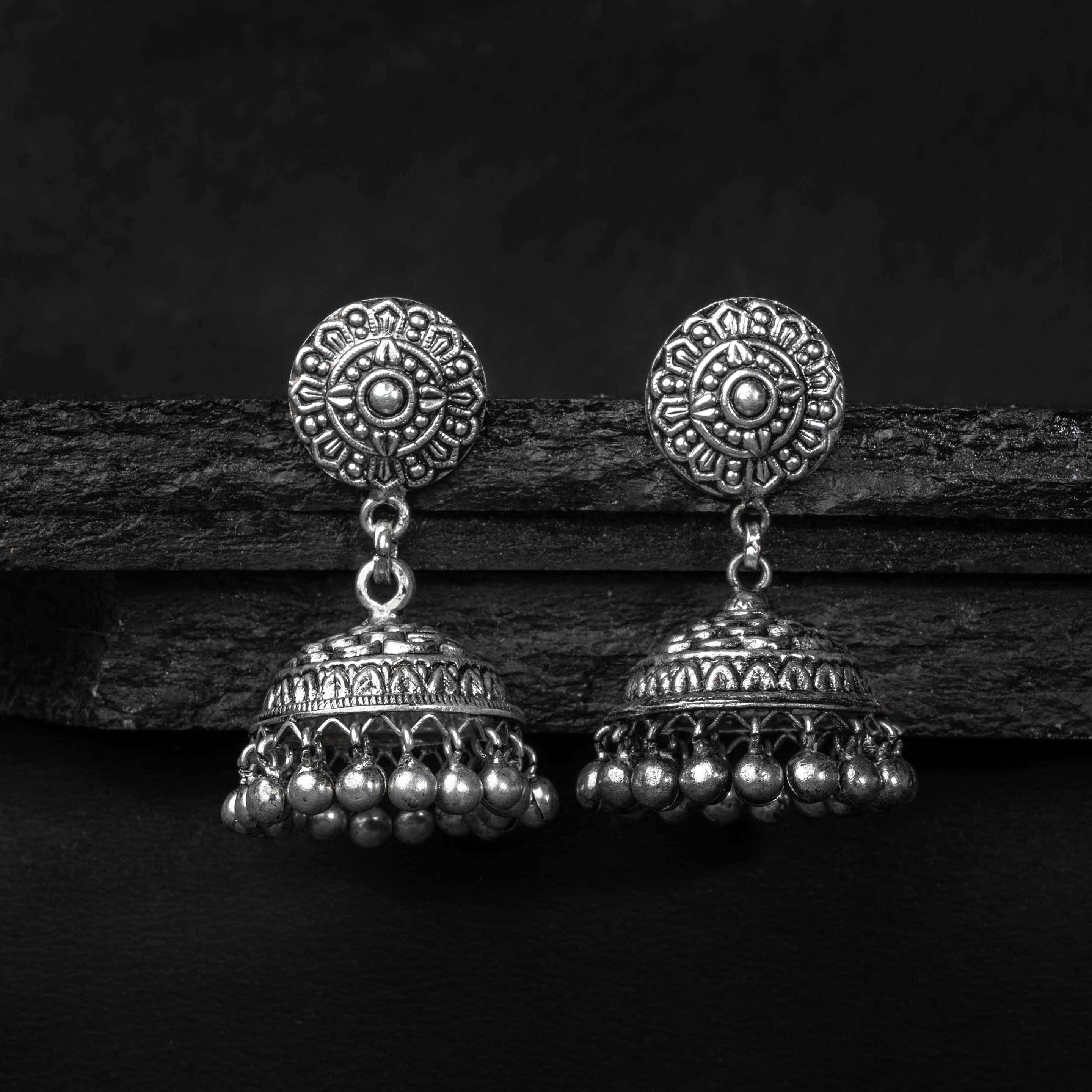 Kalee Silver Jhumki