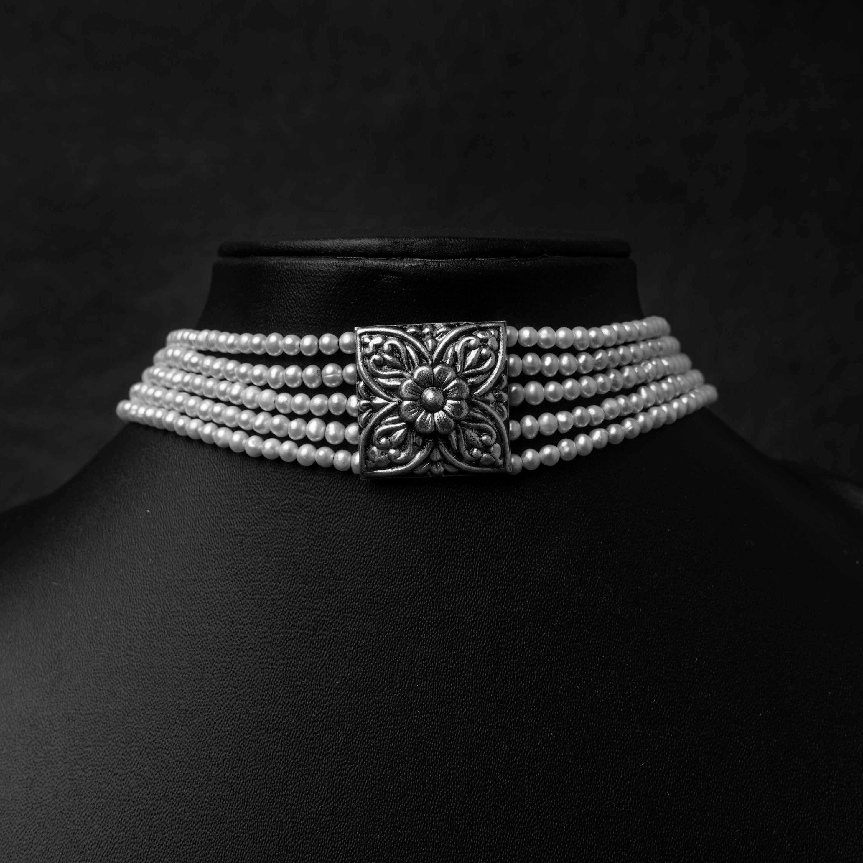 Silver Choker - Varg Pearl Guluband