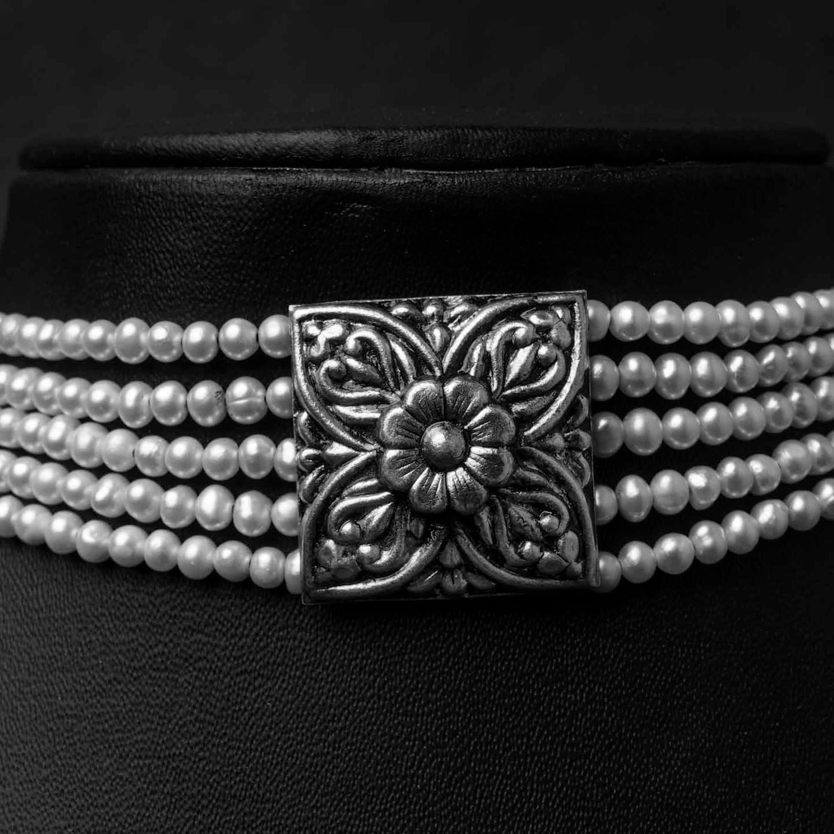 Silver Choker - Varg Pearl Guluband