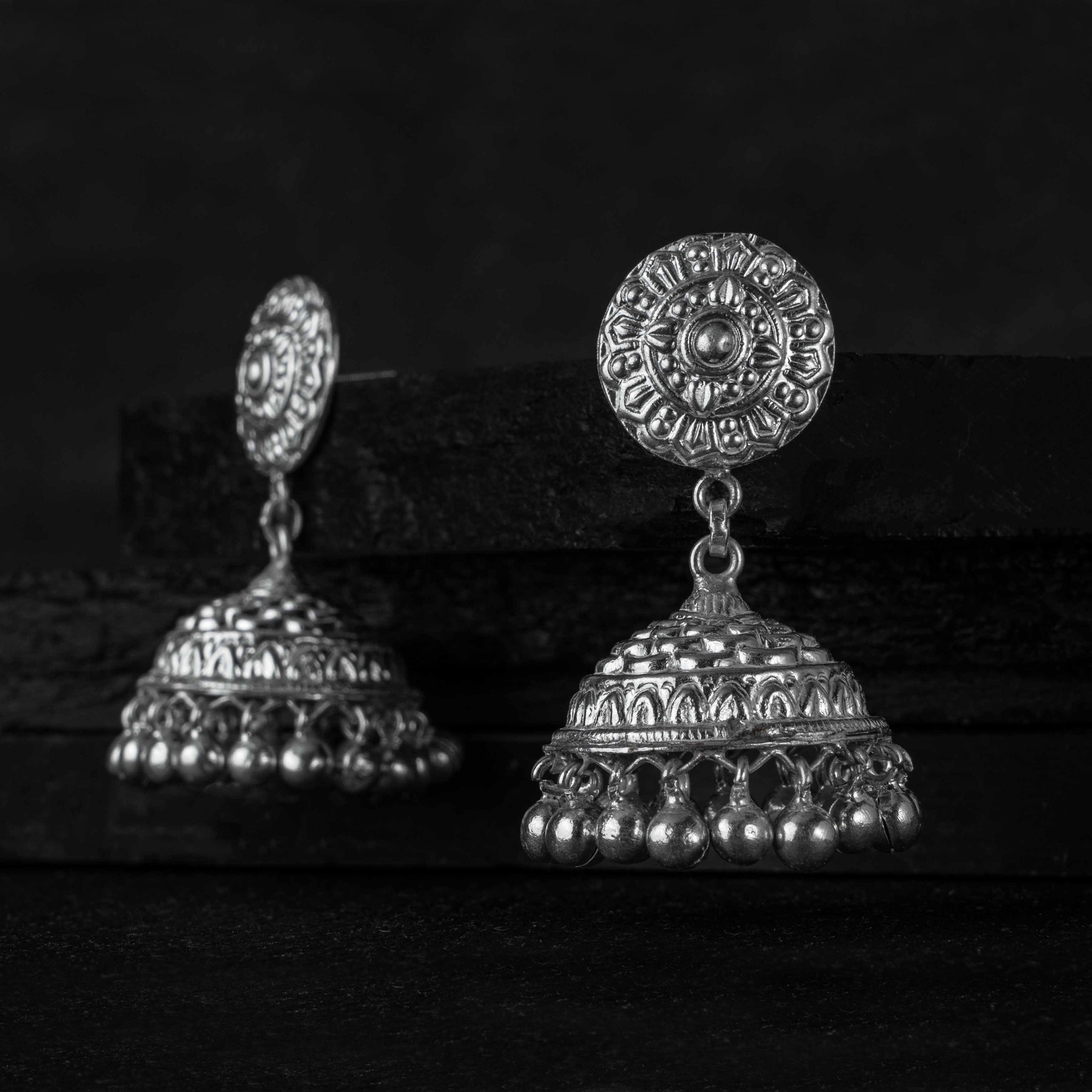 Kalee Silver Jhumki