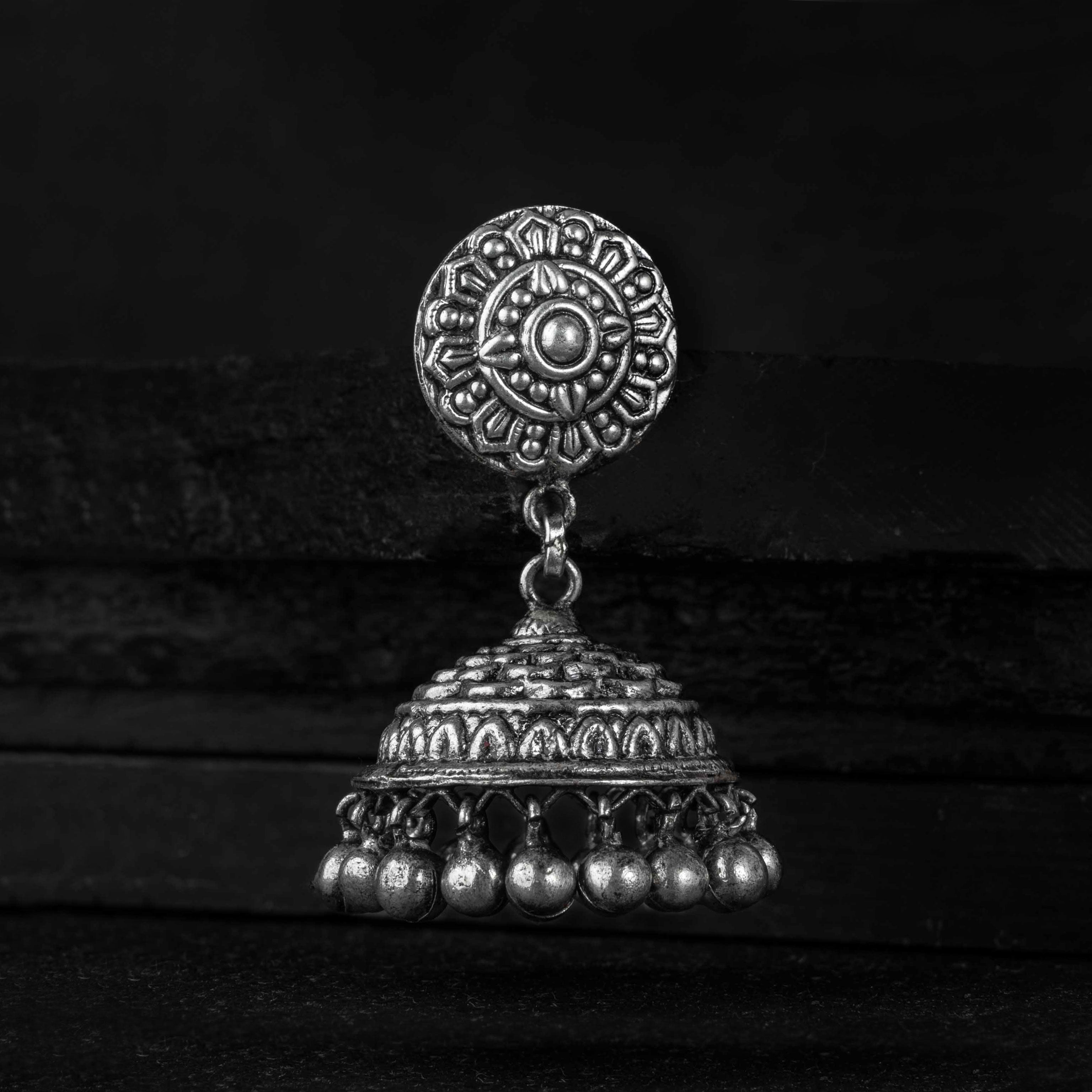 Kalee Silver Jhumki