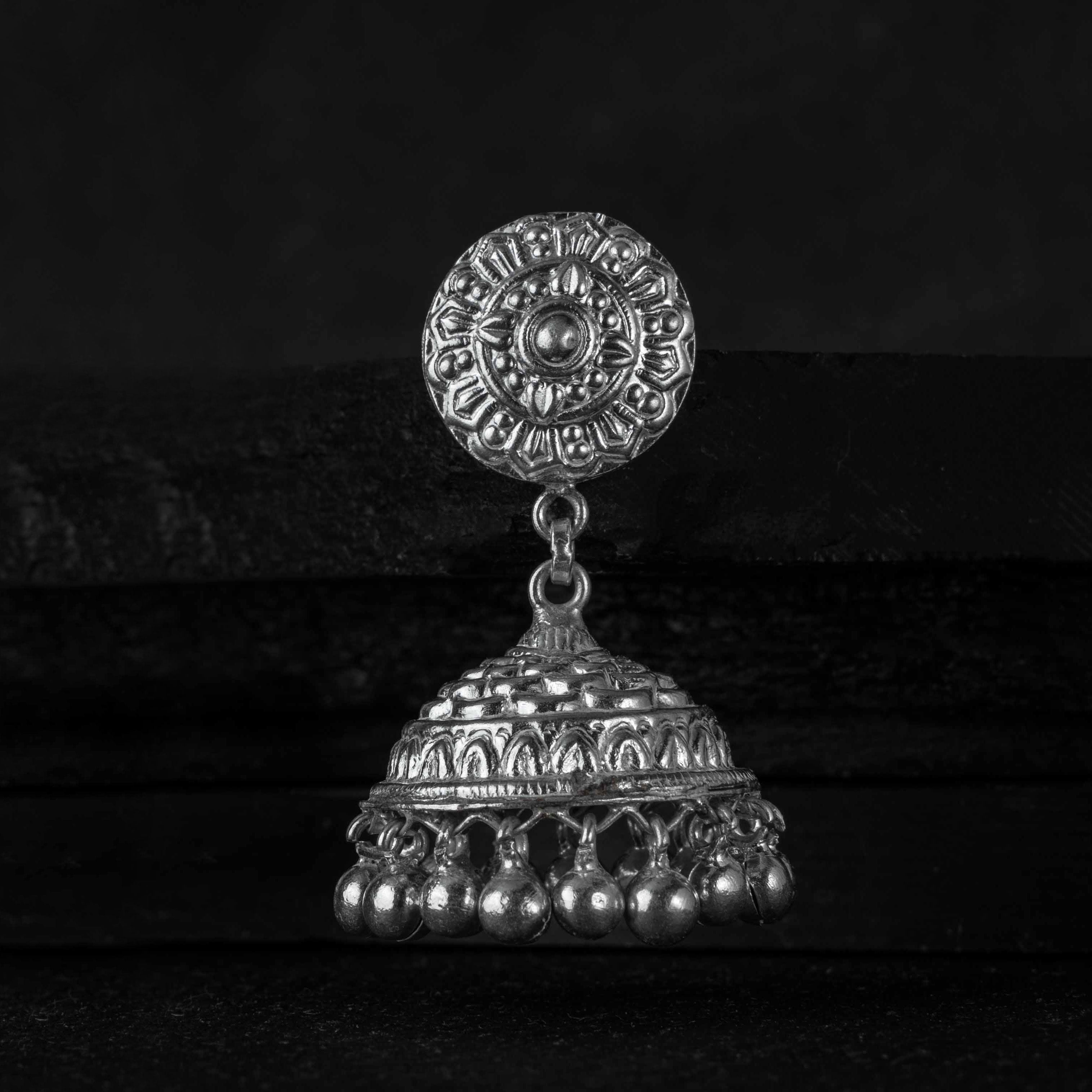 Kalee Silver Jhumki