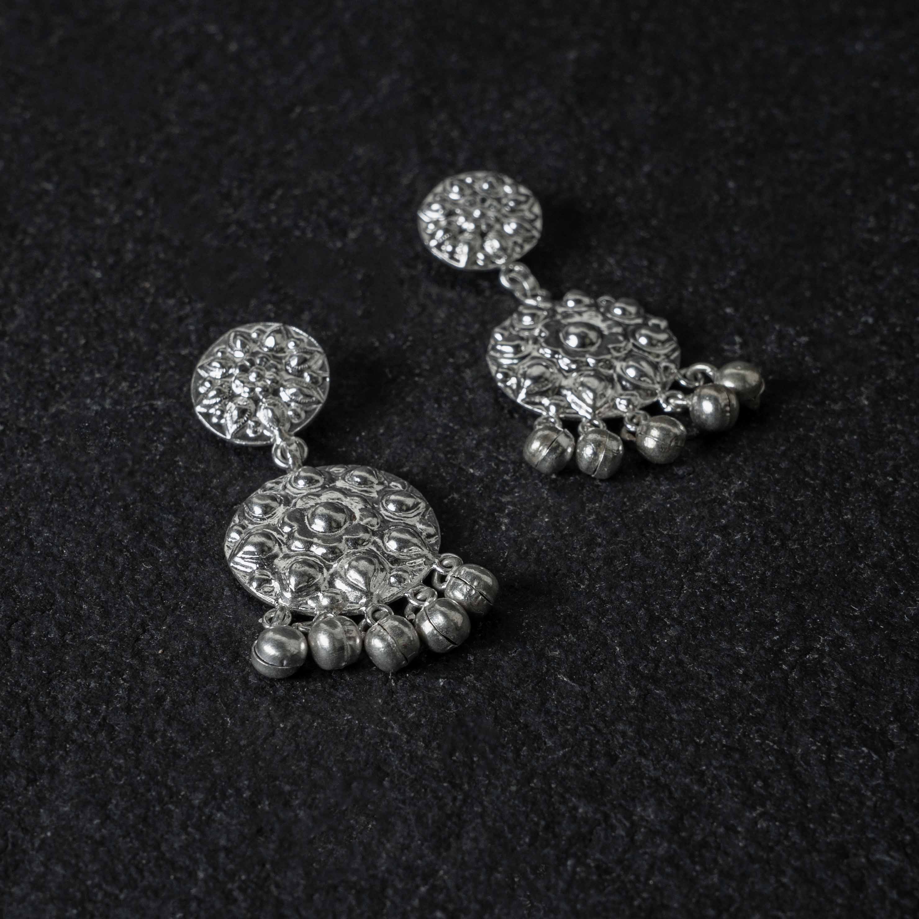 Chandak Silver Drops Earrings