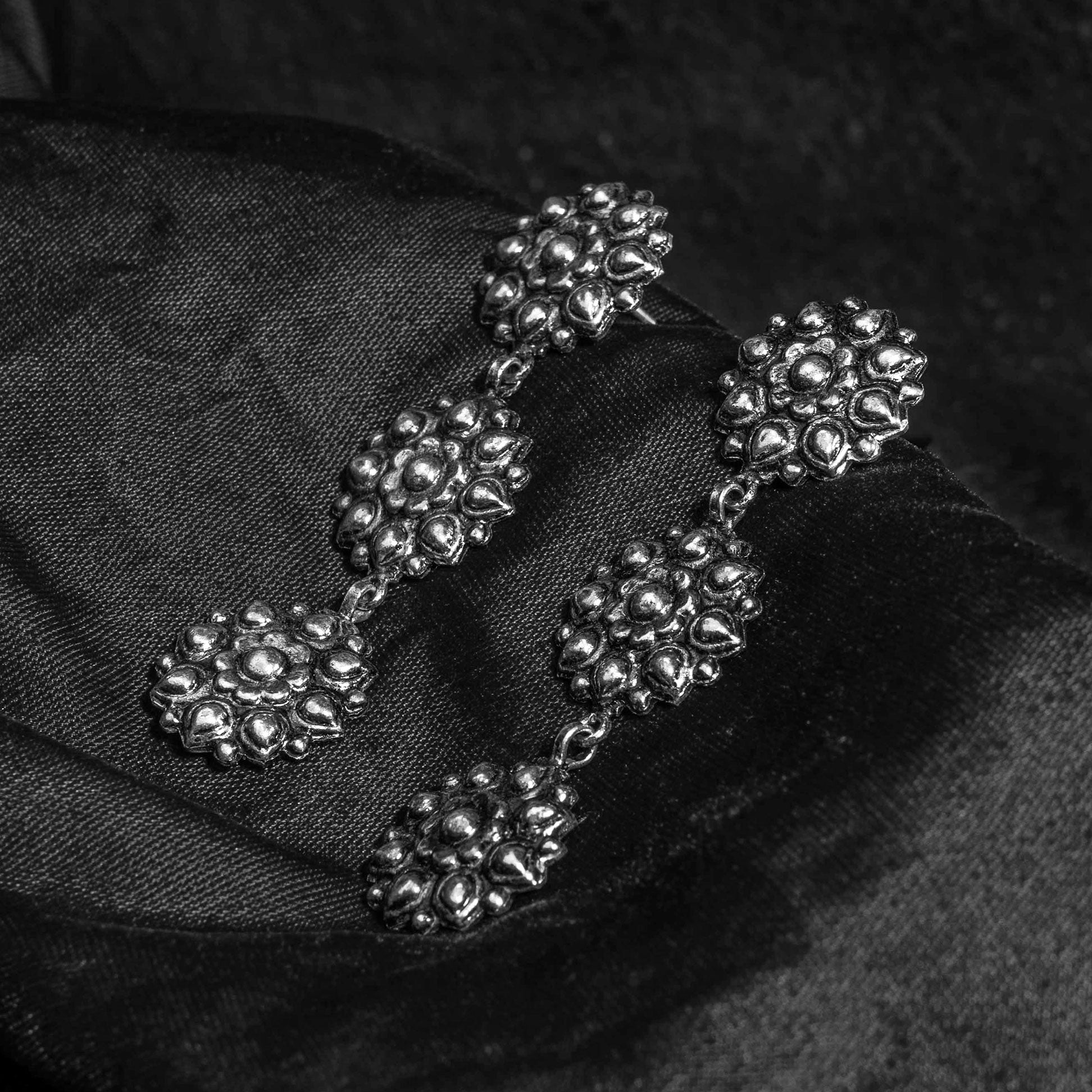 Chandak Pure Silver Danglers Earrings