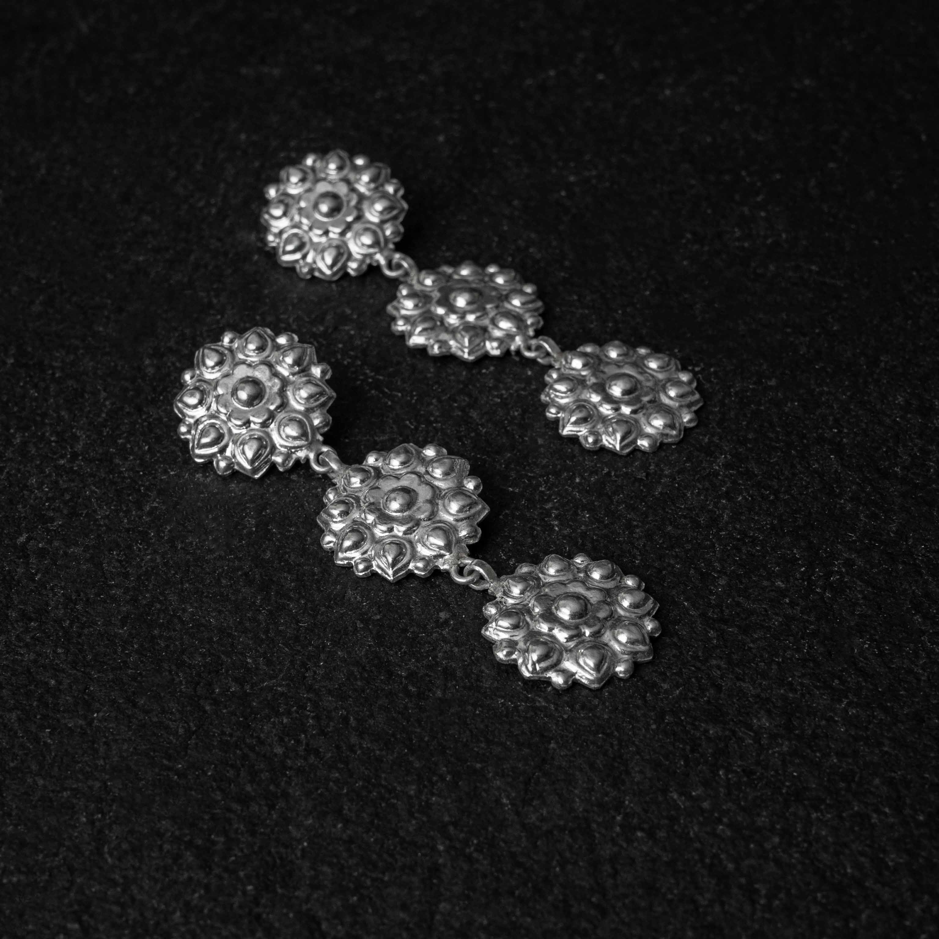 Chandak Pure Silver Danglers Earrings