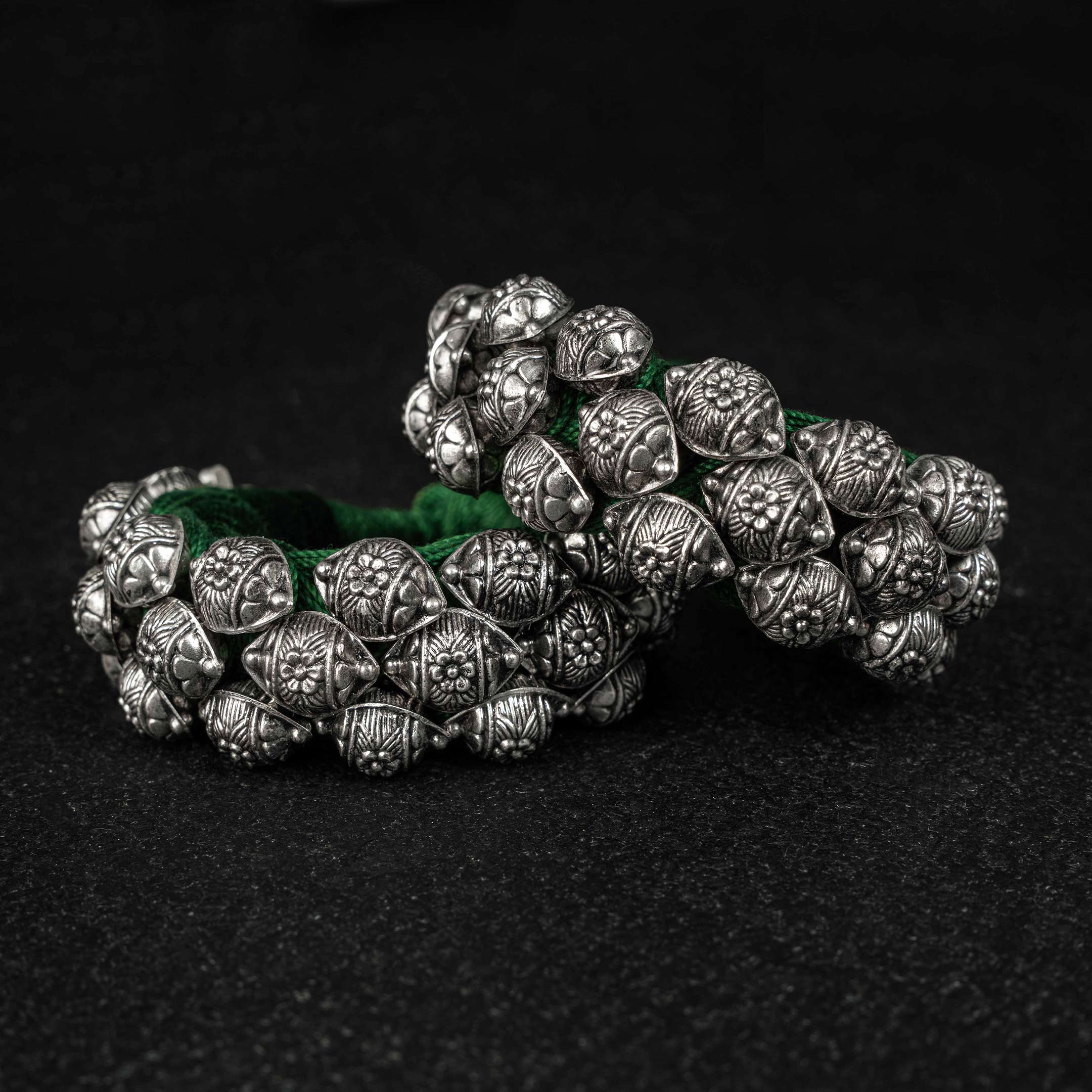 Silver Bracelet - Phool Pahuchi (pair)