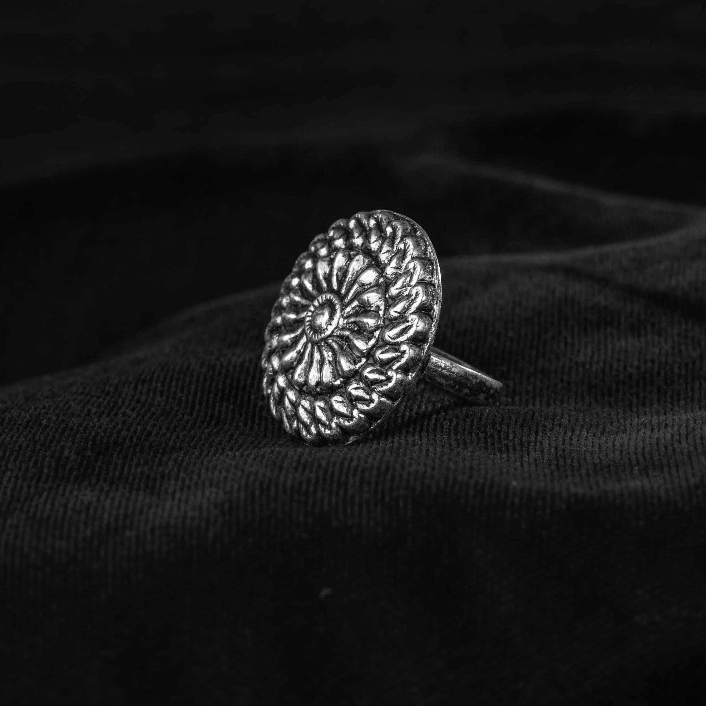 Chakra Silver Ring