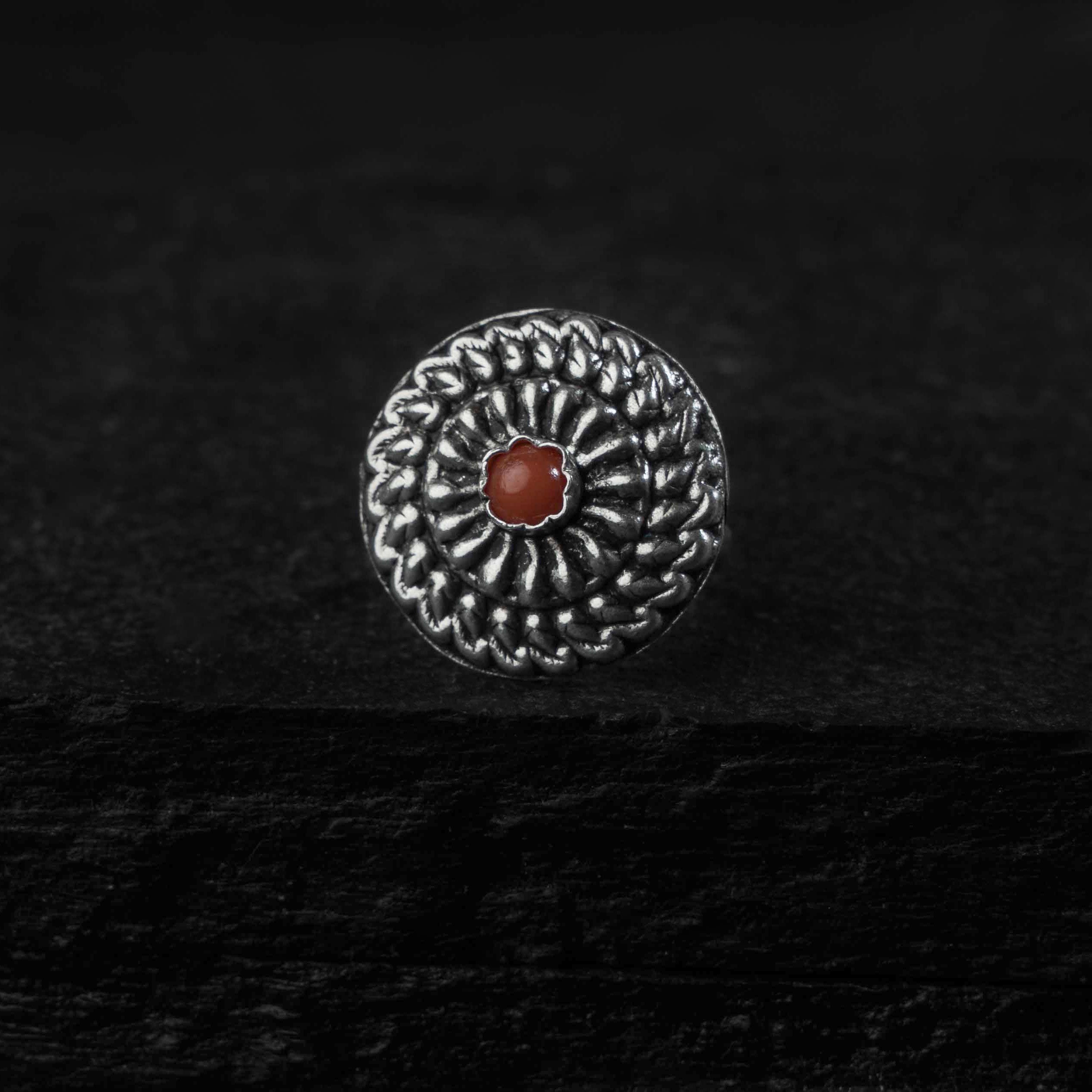 Chakra Moonga Silver Ring